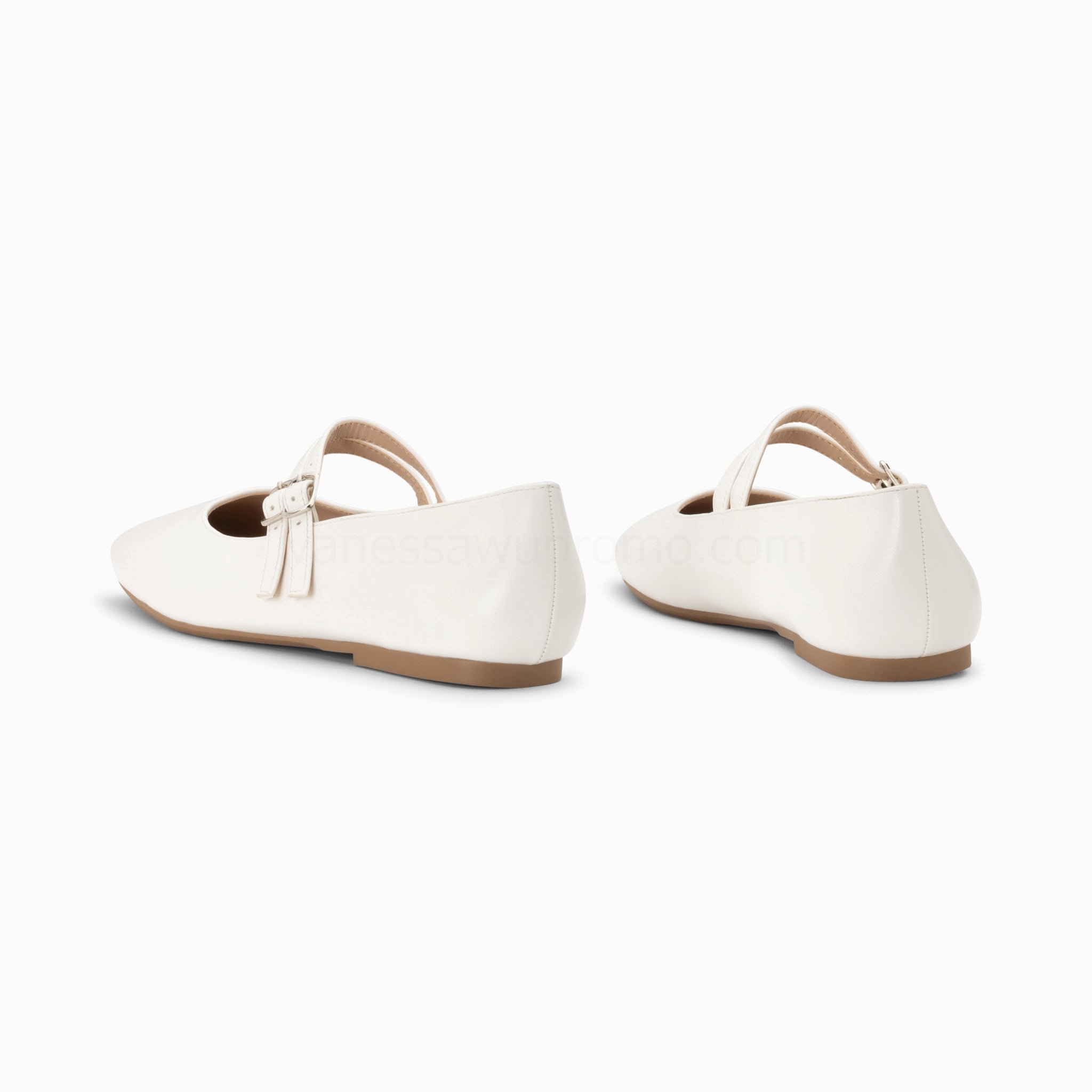 (image for) Ballerines Luce Blanches à Doubles Brides | Vanessawupromo.Com 43