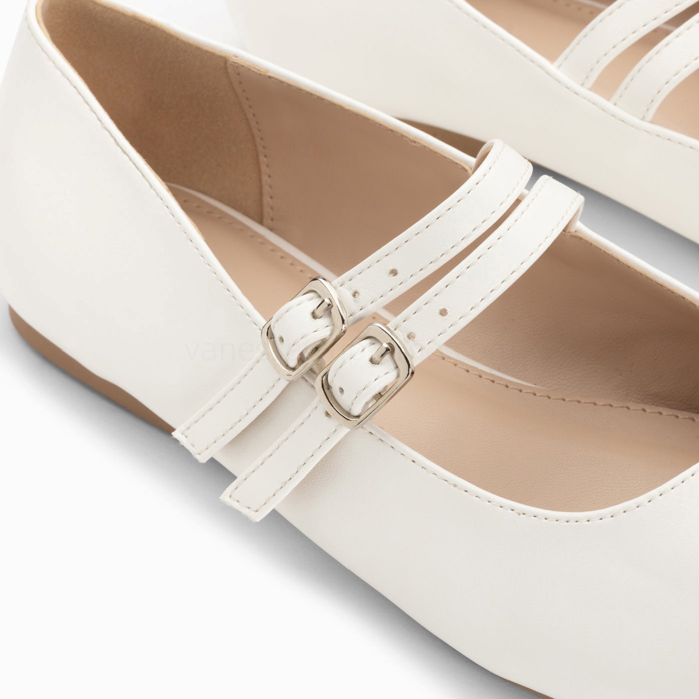 (image for) Ballerines Luce Blanches à Doubles Brides | Vanessawupromo.Com 43