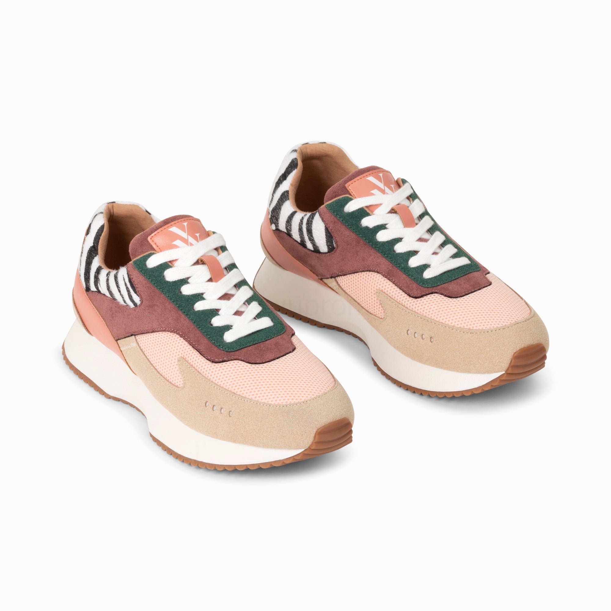 (image for) Baskets Anouk Rose Et Beige à Semelle Running | Vanessawupromo.Com 382