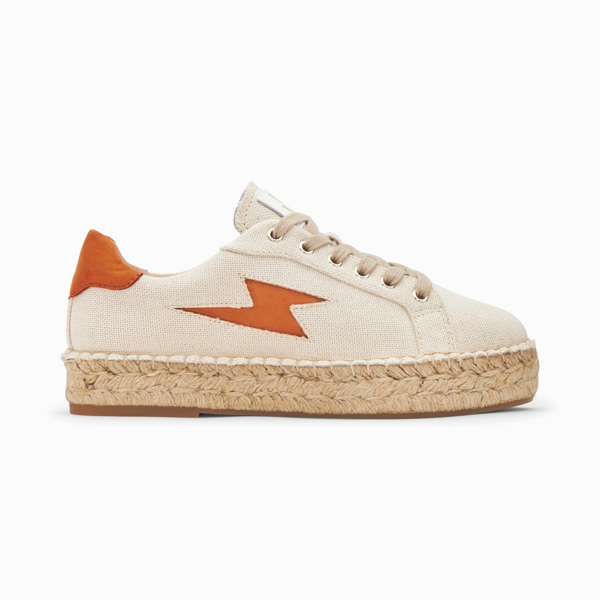 (image for) Baskets éClair April Beige Et Orange à Semelle Espadrille | Vanessawupromo.Com 335