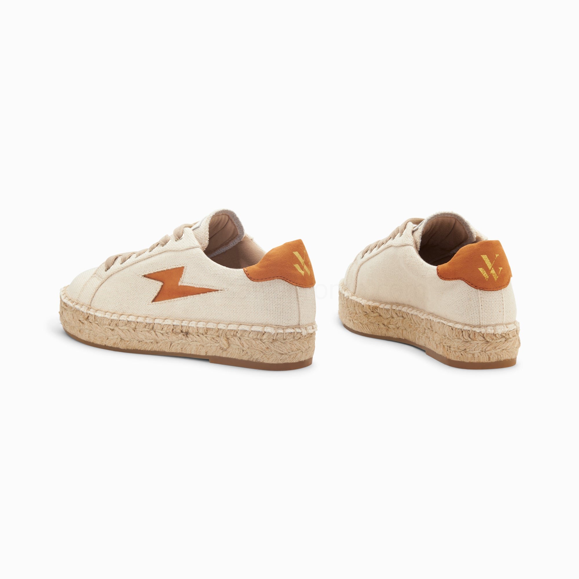 (image for) Baskets éClair April Beige Et Orange à Semelle Espadrille | Vanessawupromo.Com 335