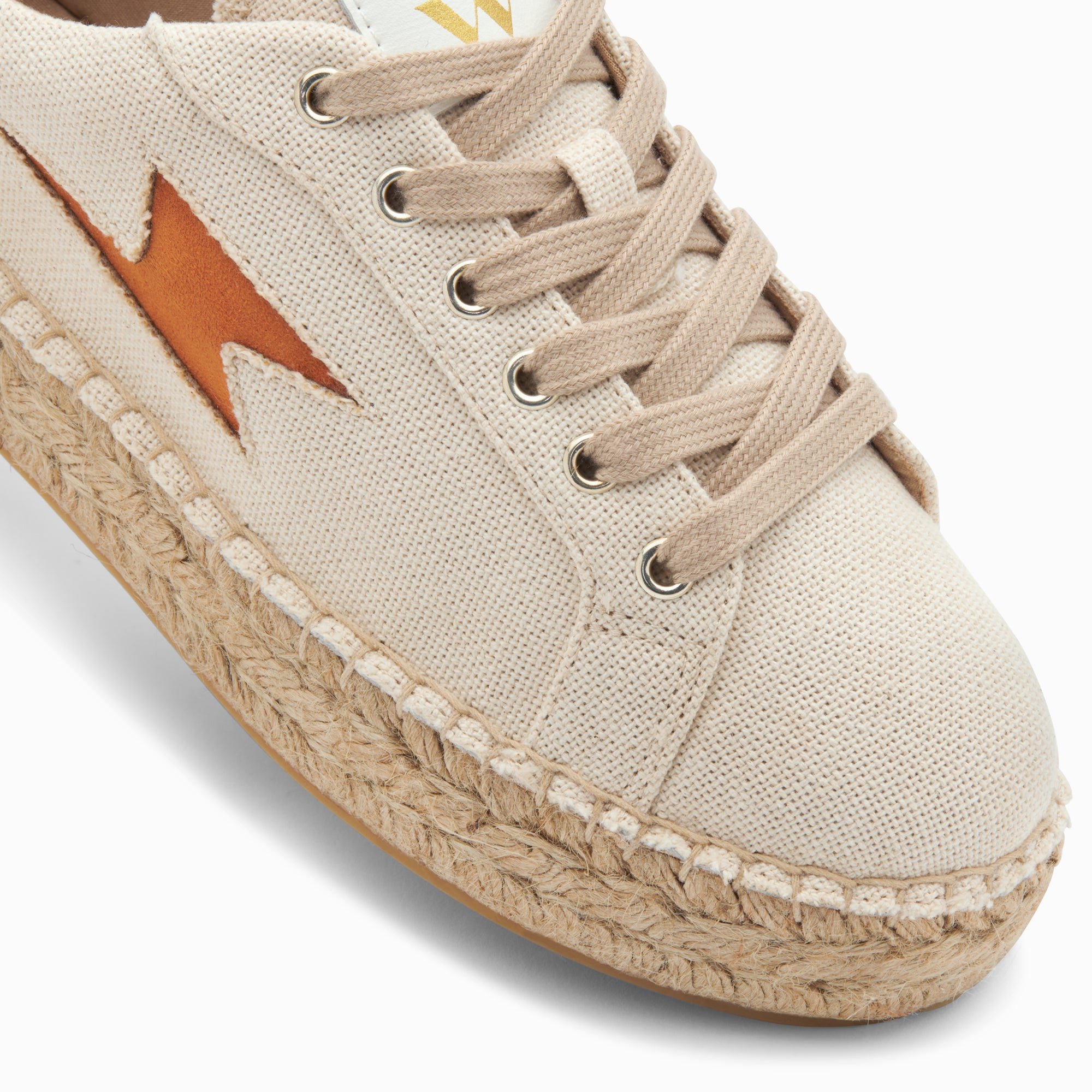 (image for) Baskets éClair April Beige Et Orange à Semelle Espadrille | Vanessawupromo.Com 335