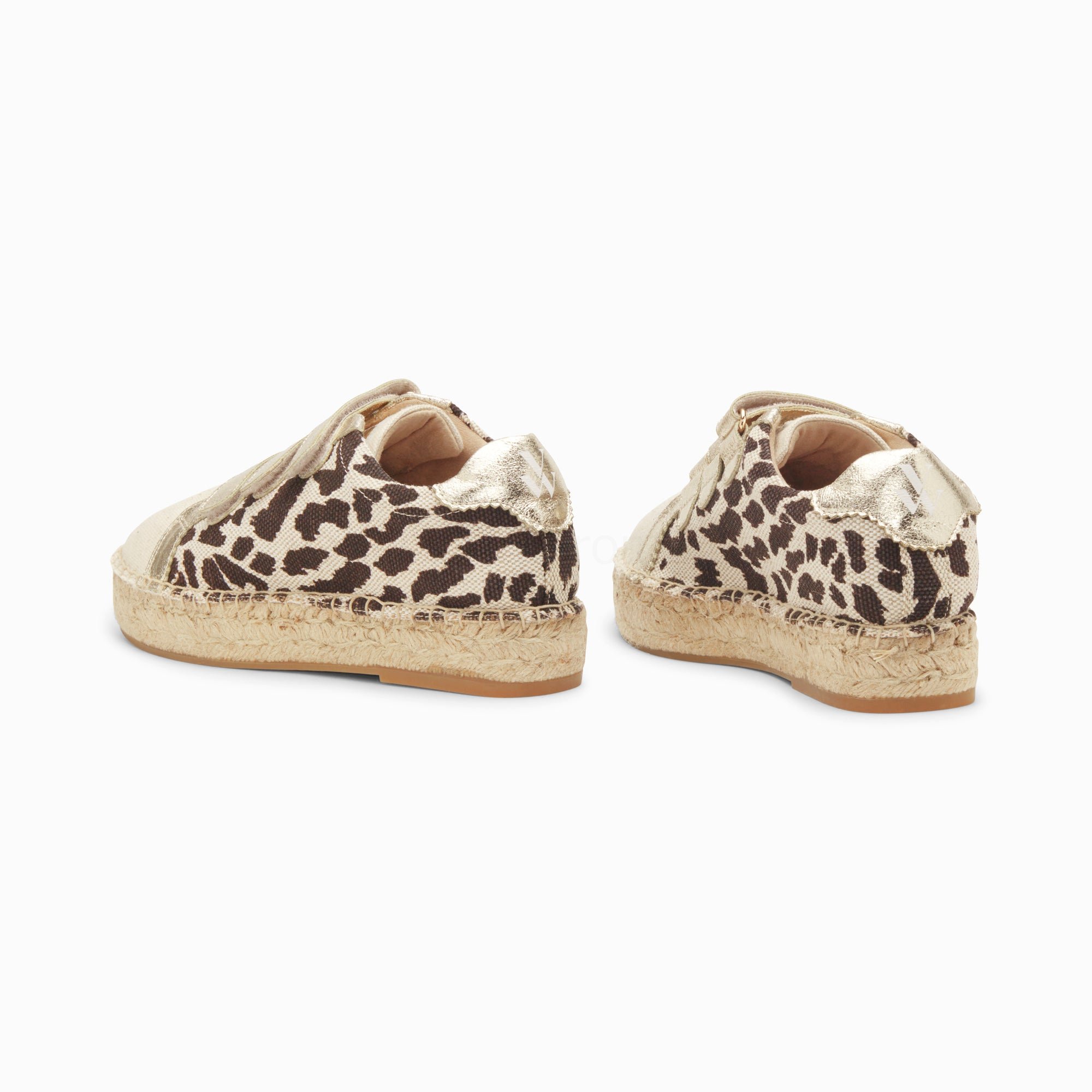 (image for) Baskets Espadrilles Alyssa LéOpard Et Or à Scratchs | Vanessawupromo.Com 395