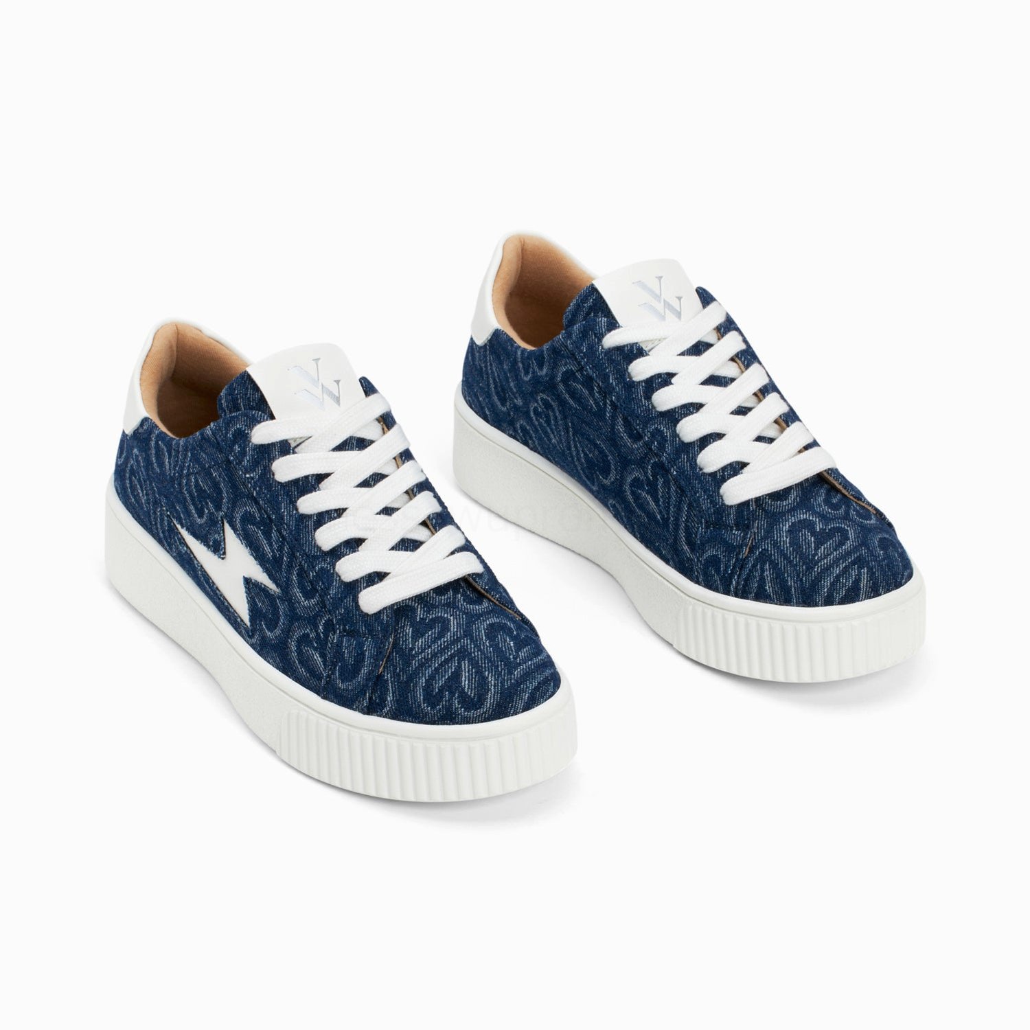 (image for) Baskets éClair Enola Denim Coeur à Lacets | Vanessawupromo.Com 241