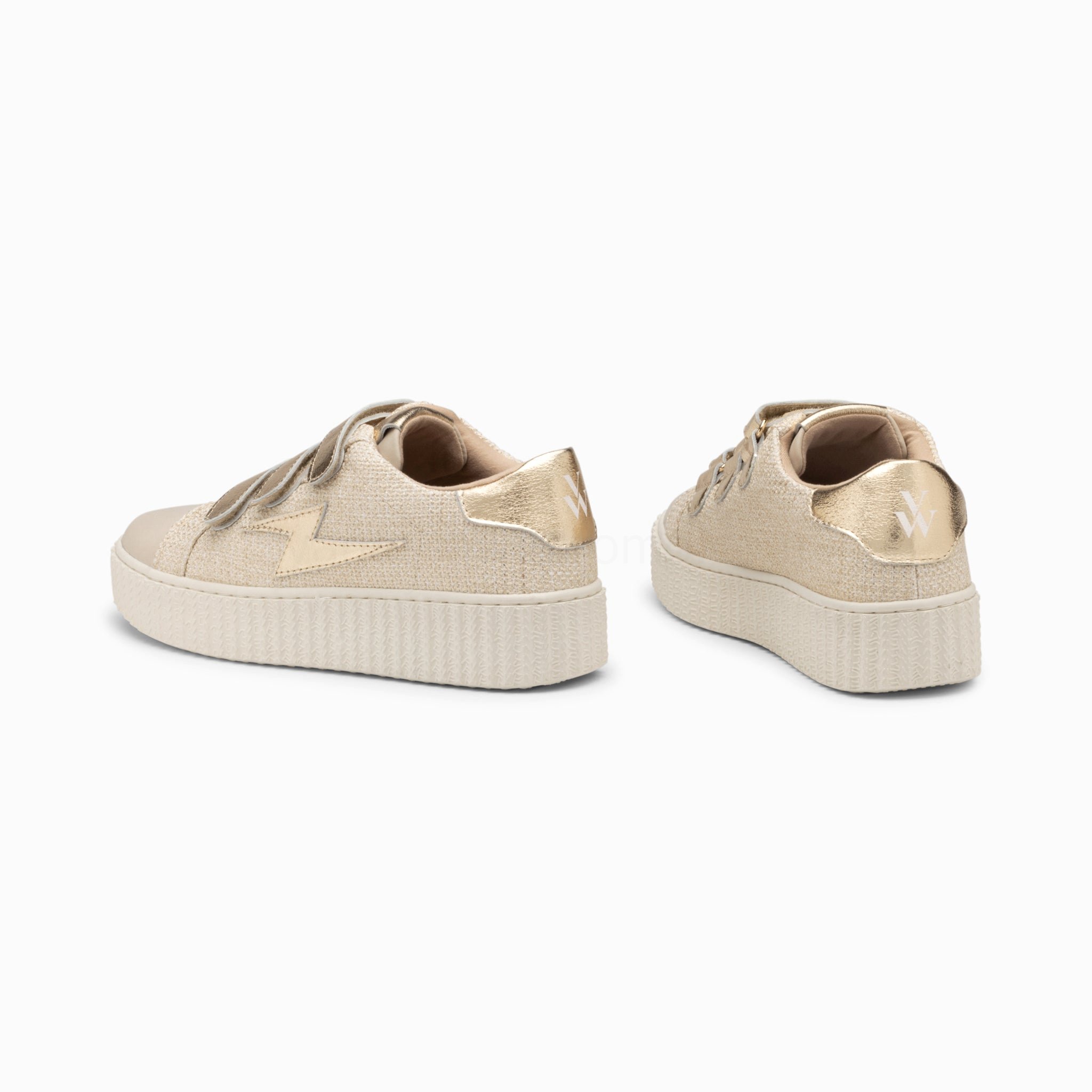 (image for) Baskets éClair Summer Beige Et Or à Scratchs | Vanessawupromo.Com 107