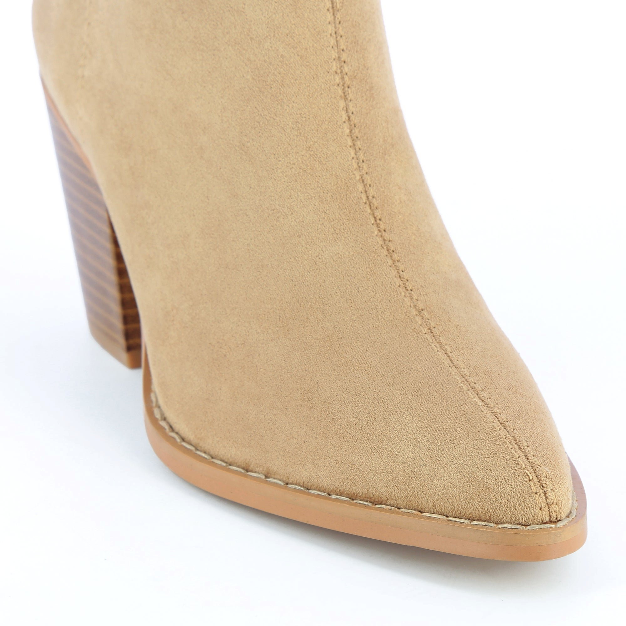 (image for) Bottines à Talon Julia En SuéDine Beige | Vanessawupromo.Com 594