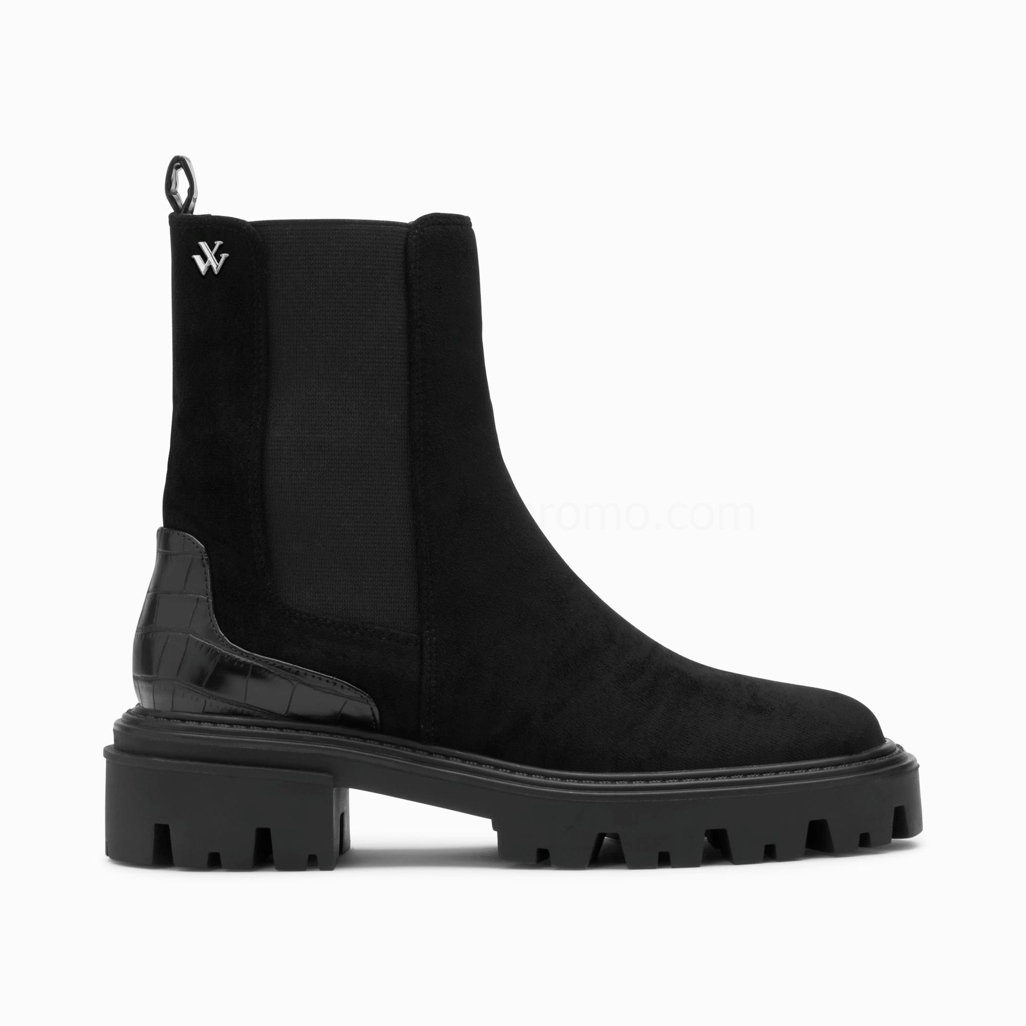 (image for) Bottines Chelsea Greta Noires à Contrefort Croco | Vanessawupromo.Com 437