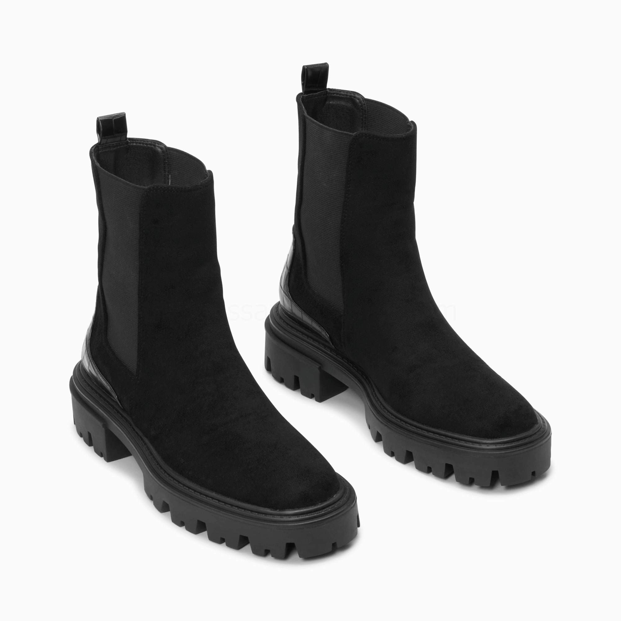 (image for) Bottines Chelsea Greta Noires à Contrefort Croco | Vanessawupromo.Com 437