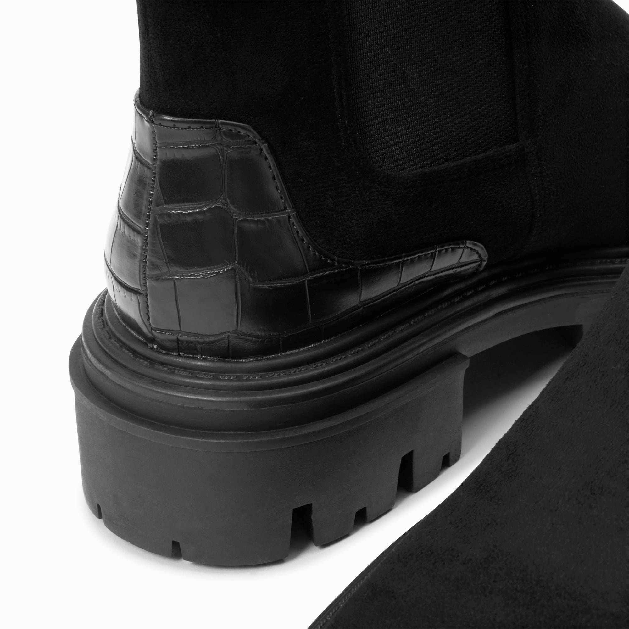 (image for) Bottines Chelsea Greta Noires à Contrefort Croco | Vanessawupromo.Com 437