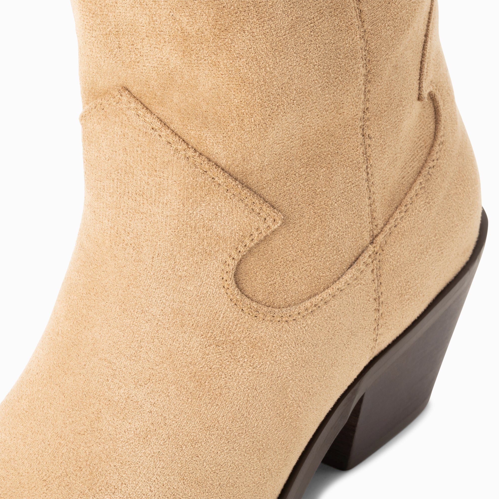 (image for) Bottines Santiags Beverly Beiges Mi-Mollet | Vanessawupromo.Com 412