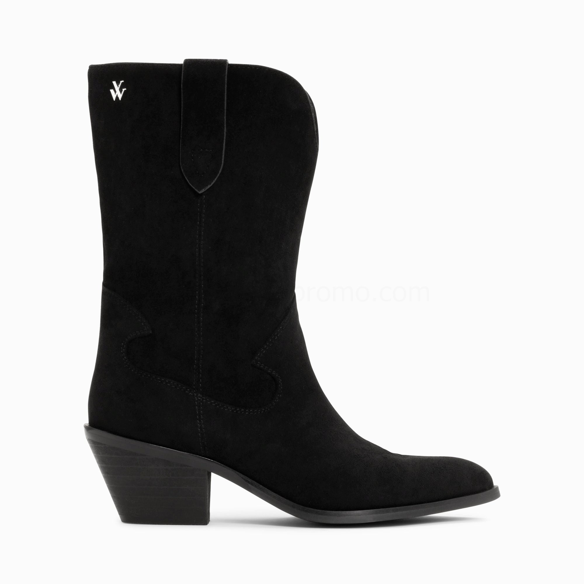 (image for) Bottines Santiags Beverly Noires Mi-Mollet | Vanessawupromo.Com 361