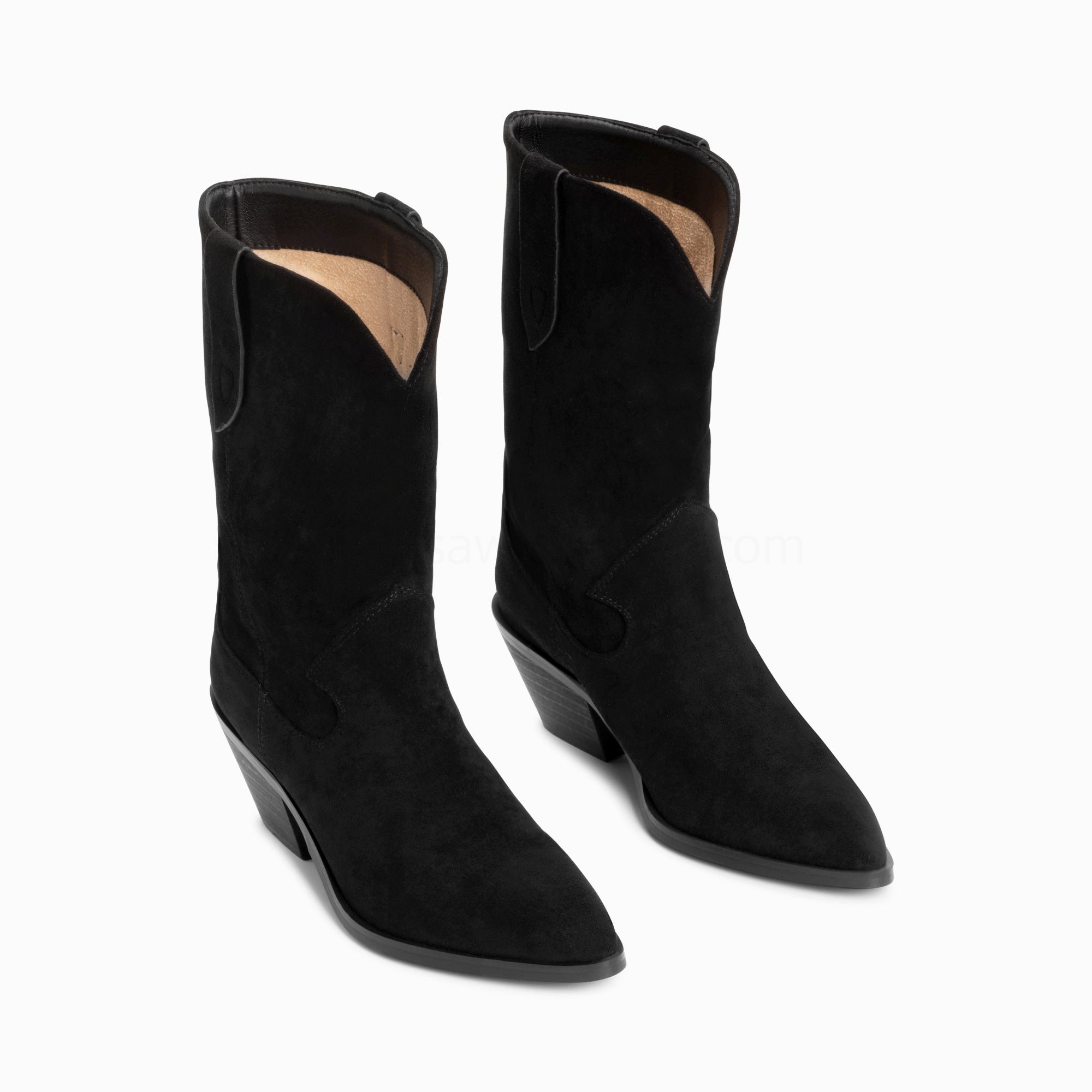 (image for) Bottines Santiags Beverly Noires Mi-Mollet | Vanessawupromo.Com 361