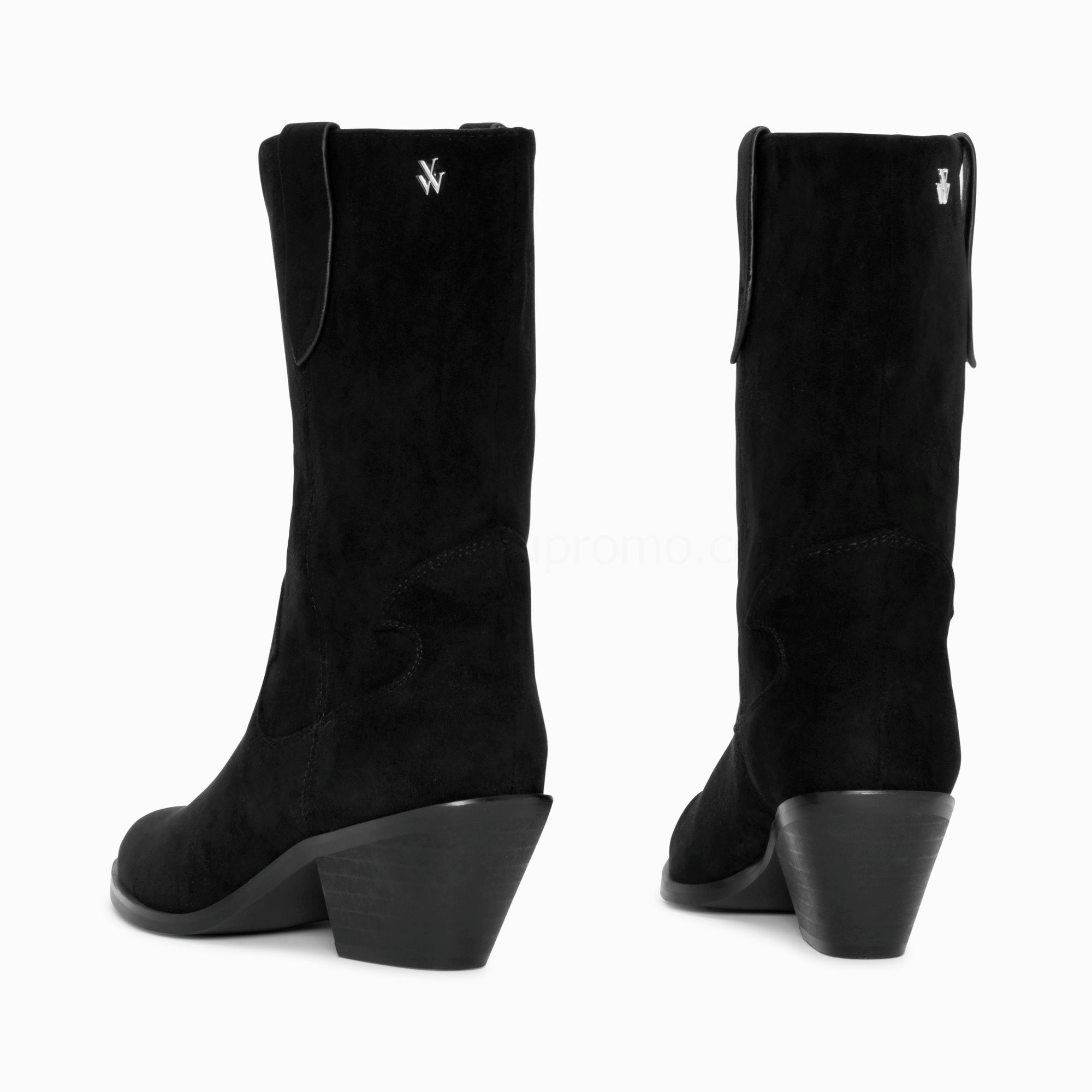 (image for) Bottines Santiags Beverly Noires Mi-Mollet | Vanessawupromo.Com 361