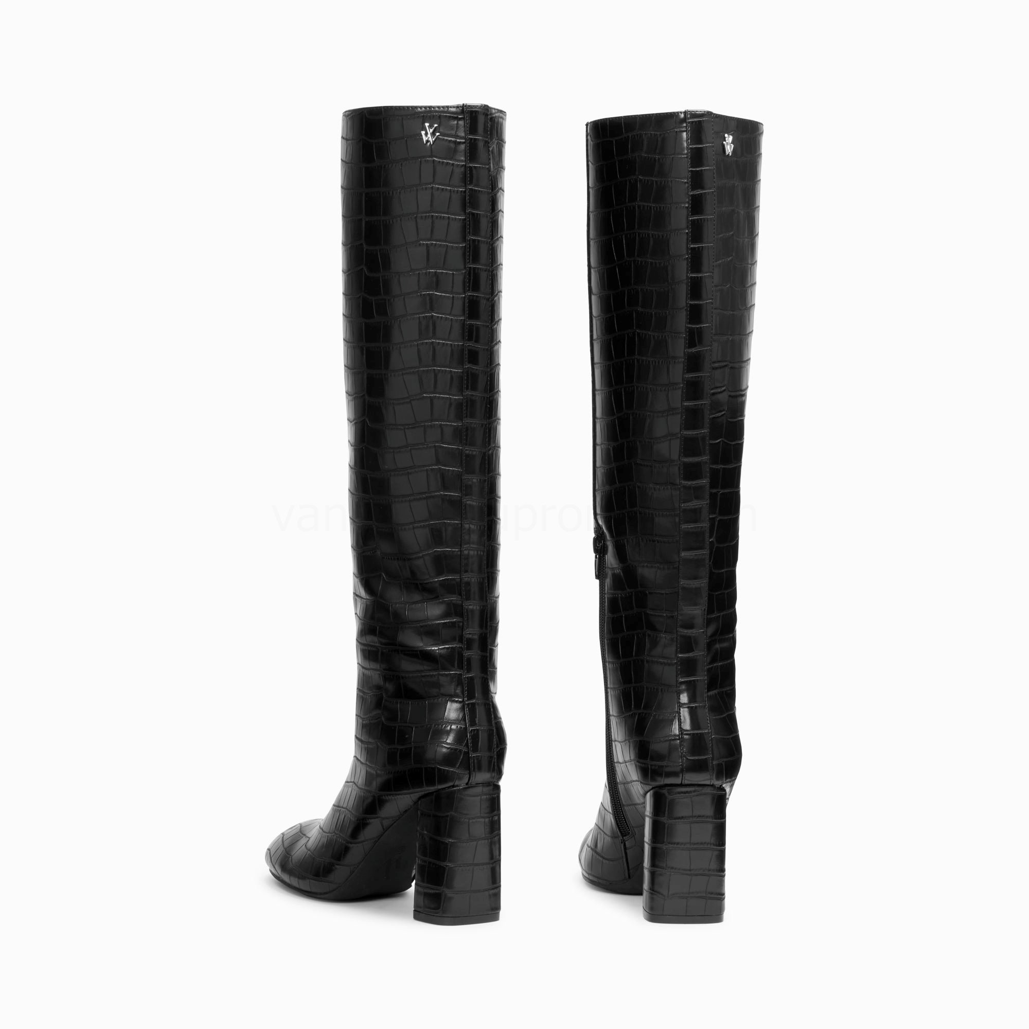 (image for) Bottes Diana Noir Croco à Talon | Vanessawupromo.Com 607