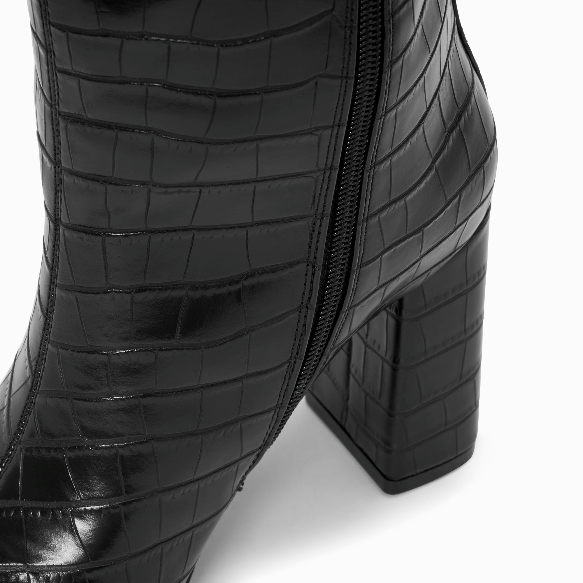 (image for) Bottes Diana Noir Croco à Talon | Vanessawupromo.Com 607