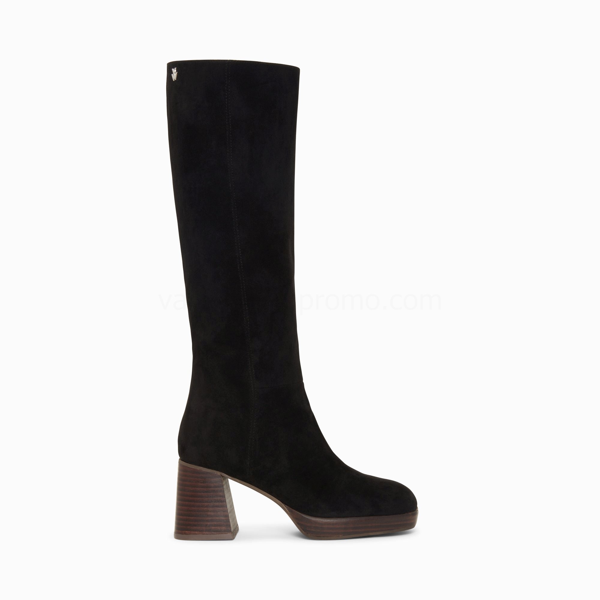 (image for) Bottes Nia Noires à Talon Bois | Vanessawupromo.Com 610