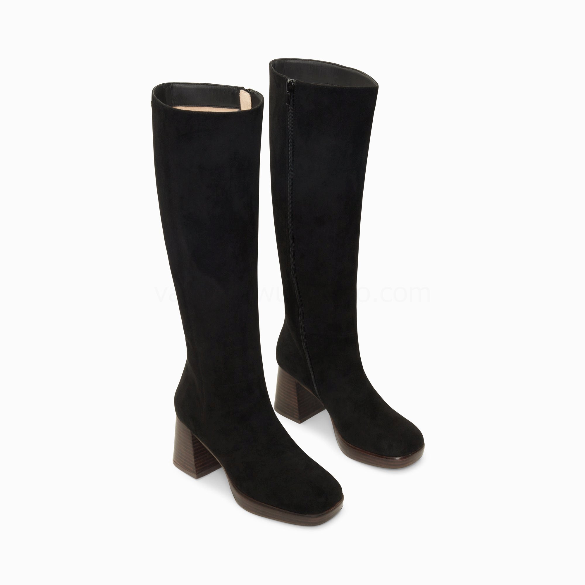 (image for) Bottes Nia Noires à Talon Bois | Vanessawupromo.Com 610