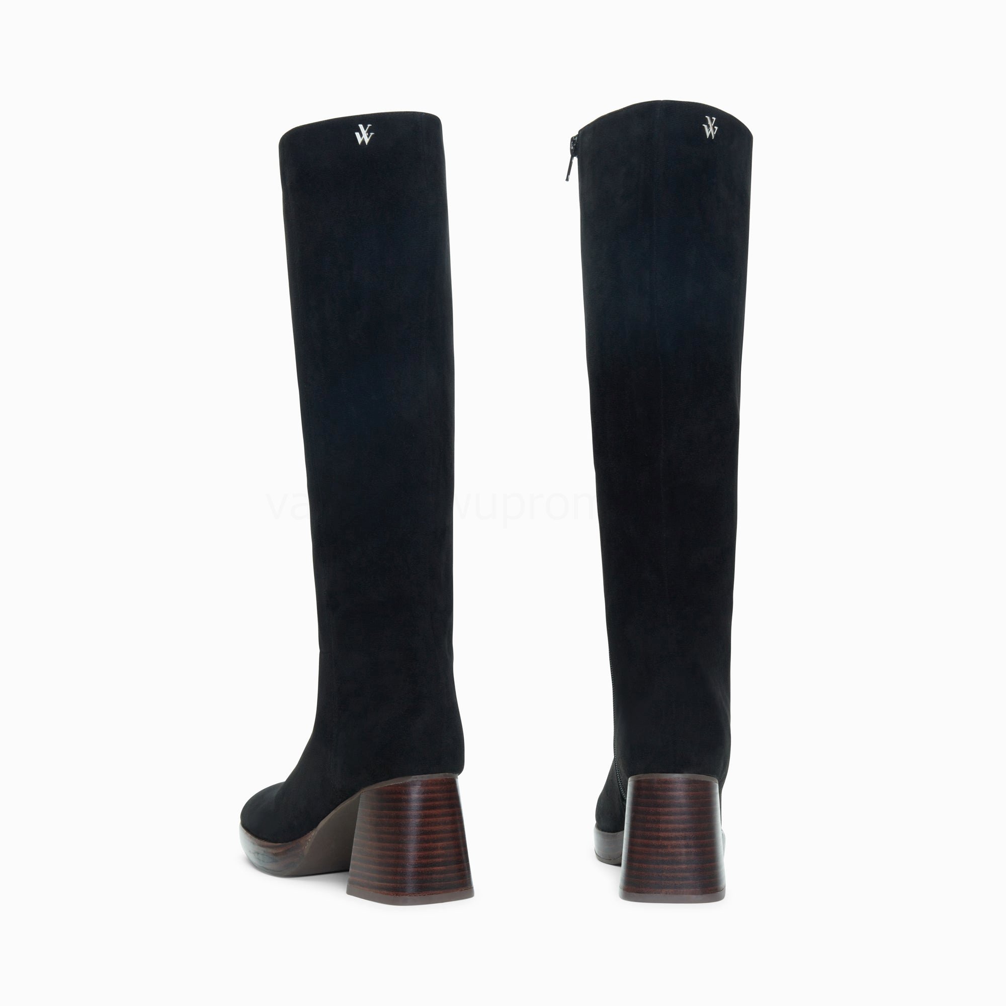 (image for) Bottes Nia Noires à Talon Bois | Vanessawupromo.Com 610