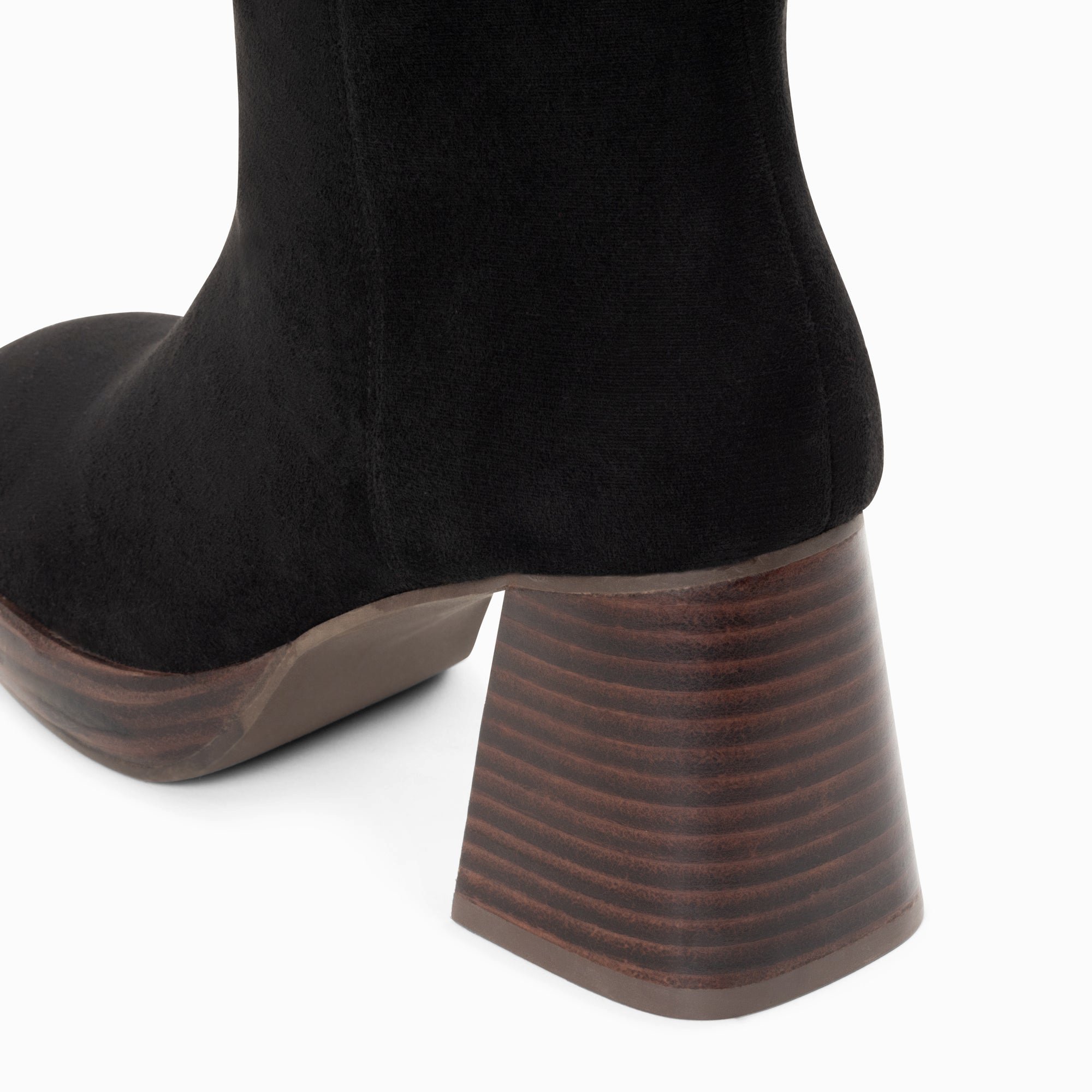 (image for) Bottes Nia Noires à Talon Bois | Vanessawupromo.Com 610