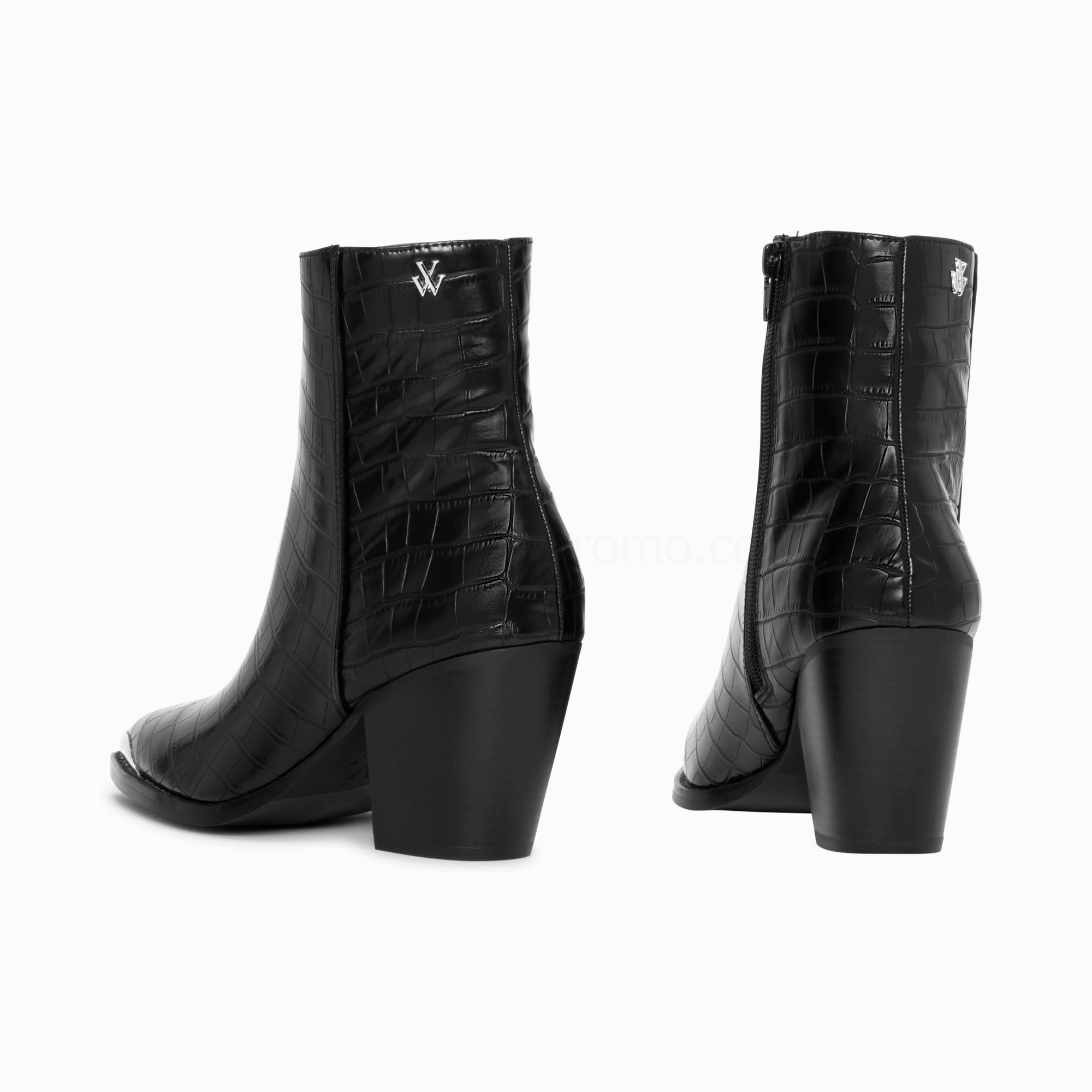 (image for) Bottines Santiags Jenn Noir Croco à Talon | Vanessawupromo.Com 456