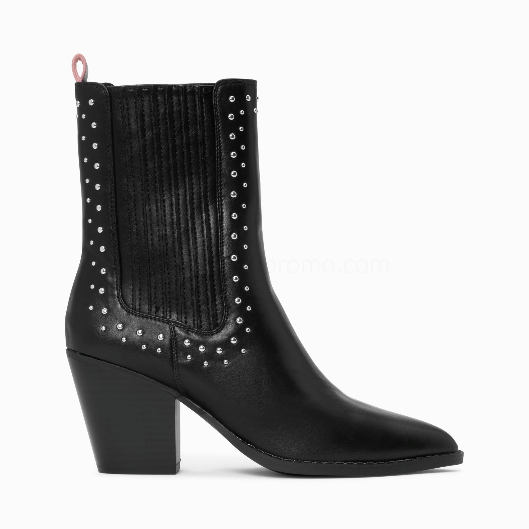 (image for) Bottines Santiags Rivoli Montantes Noires à Clous | Vanessawupromo.Com 603