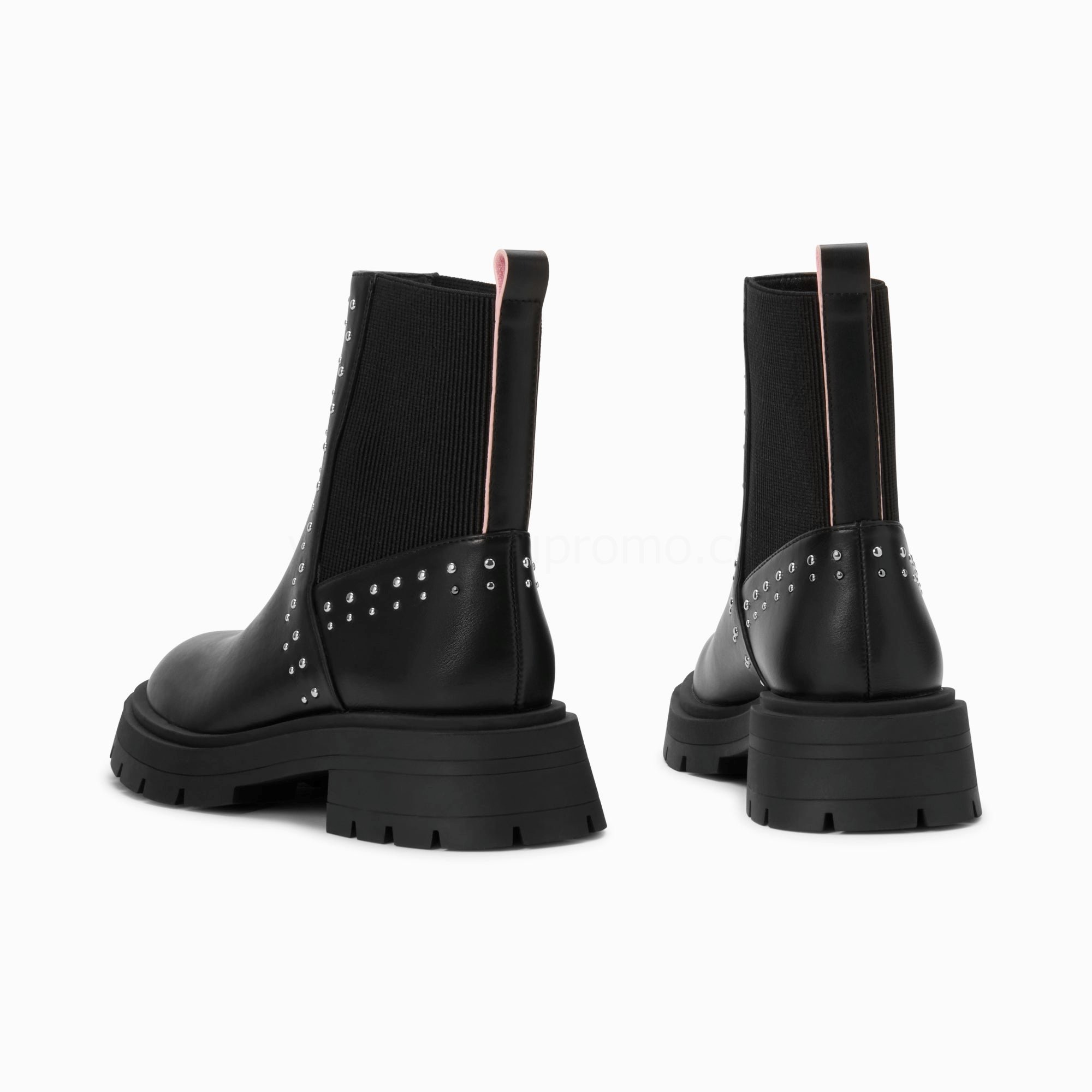 (image for) Bottines Montantes Montmartre Noires à Clous Et éLastique | Vanessawupromo.Com 429