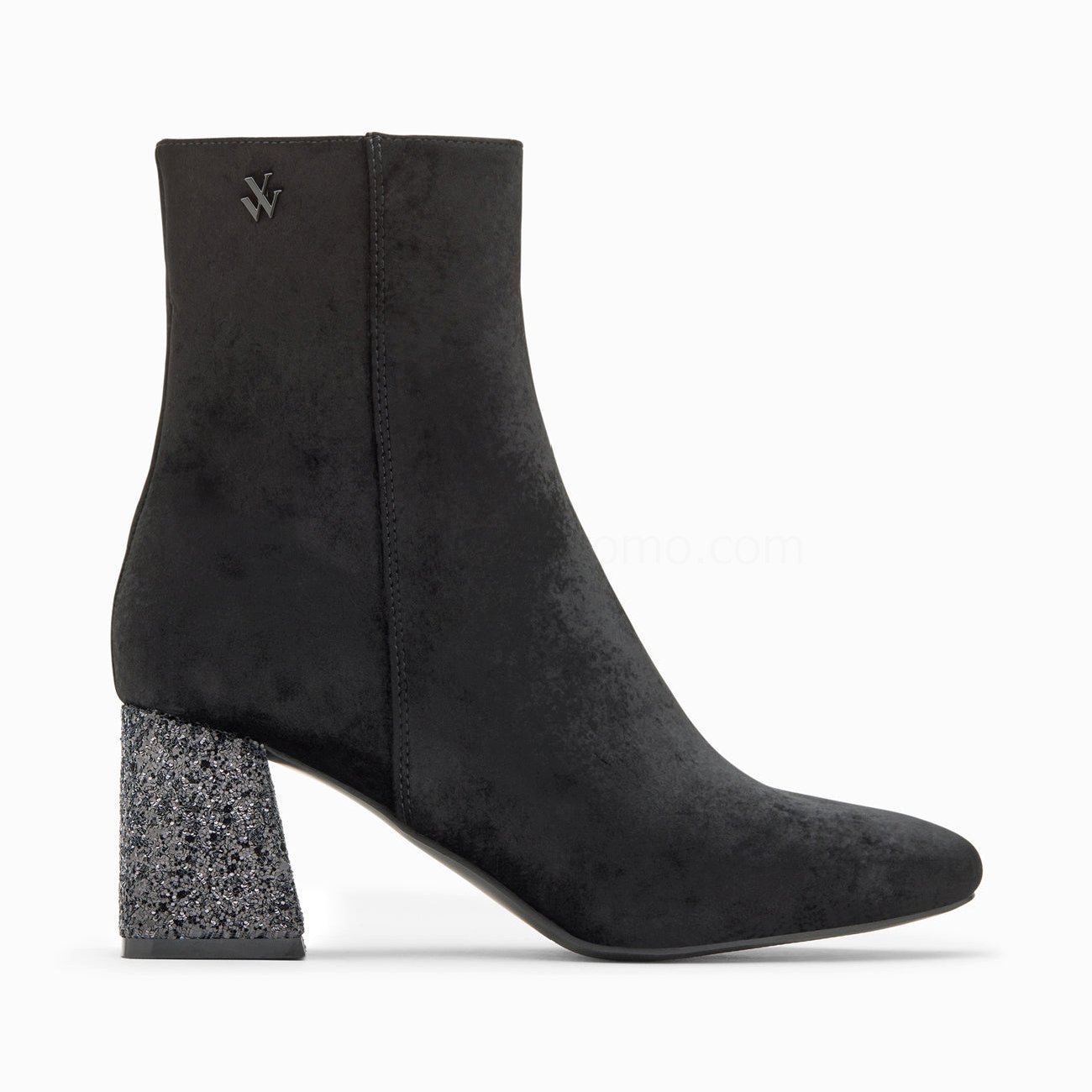 (image for) Bottines New York Noires à Talon Pailleté | Vanessawupromo.Com 325