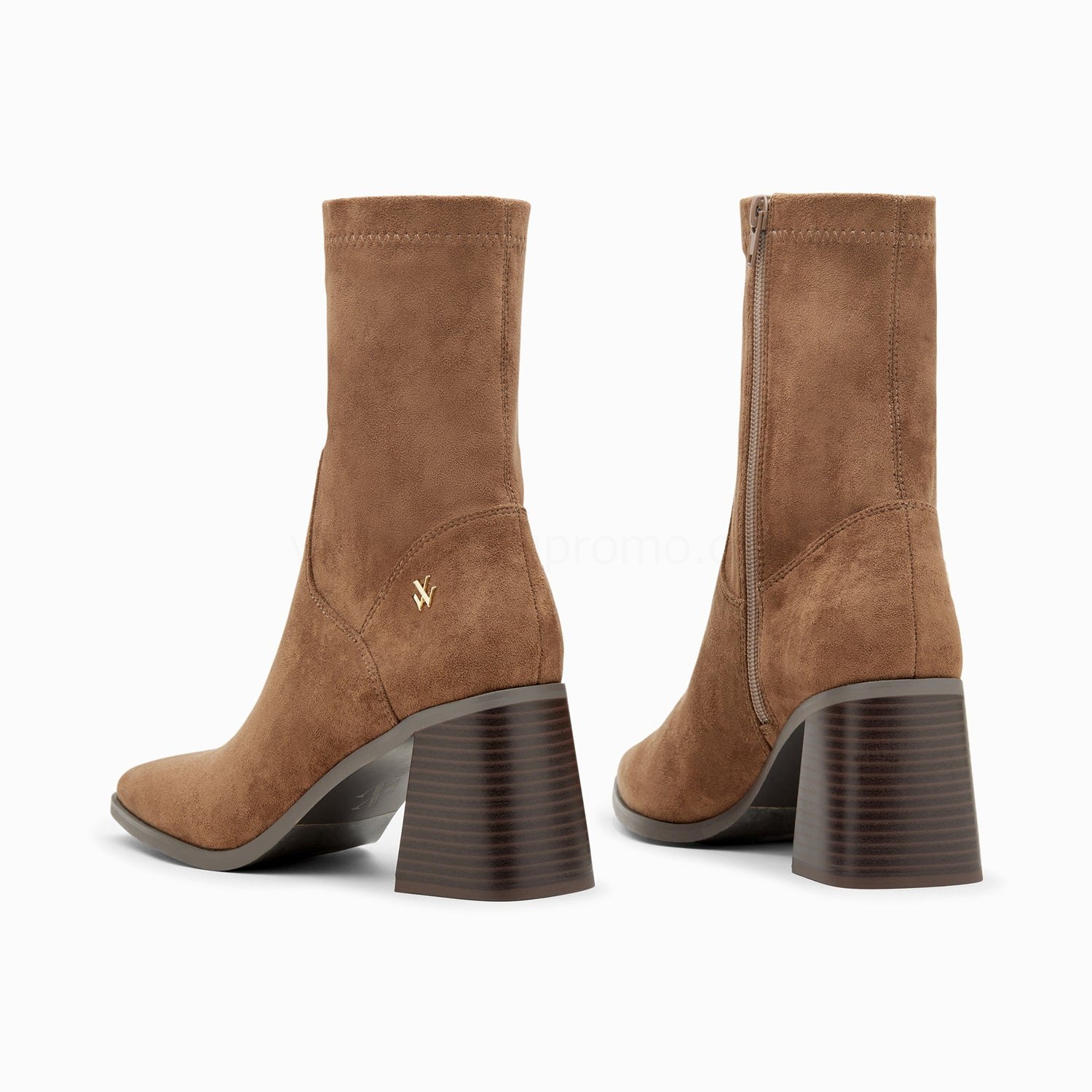 (image for) Bottines Chaussettes AlizéE Marron à Talon TrapèZe | Vanessawupromo.Com 653