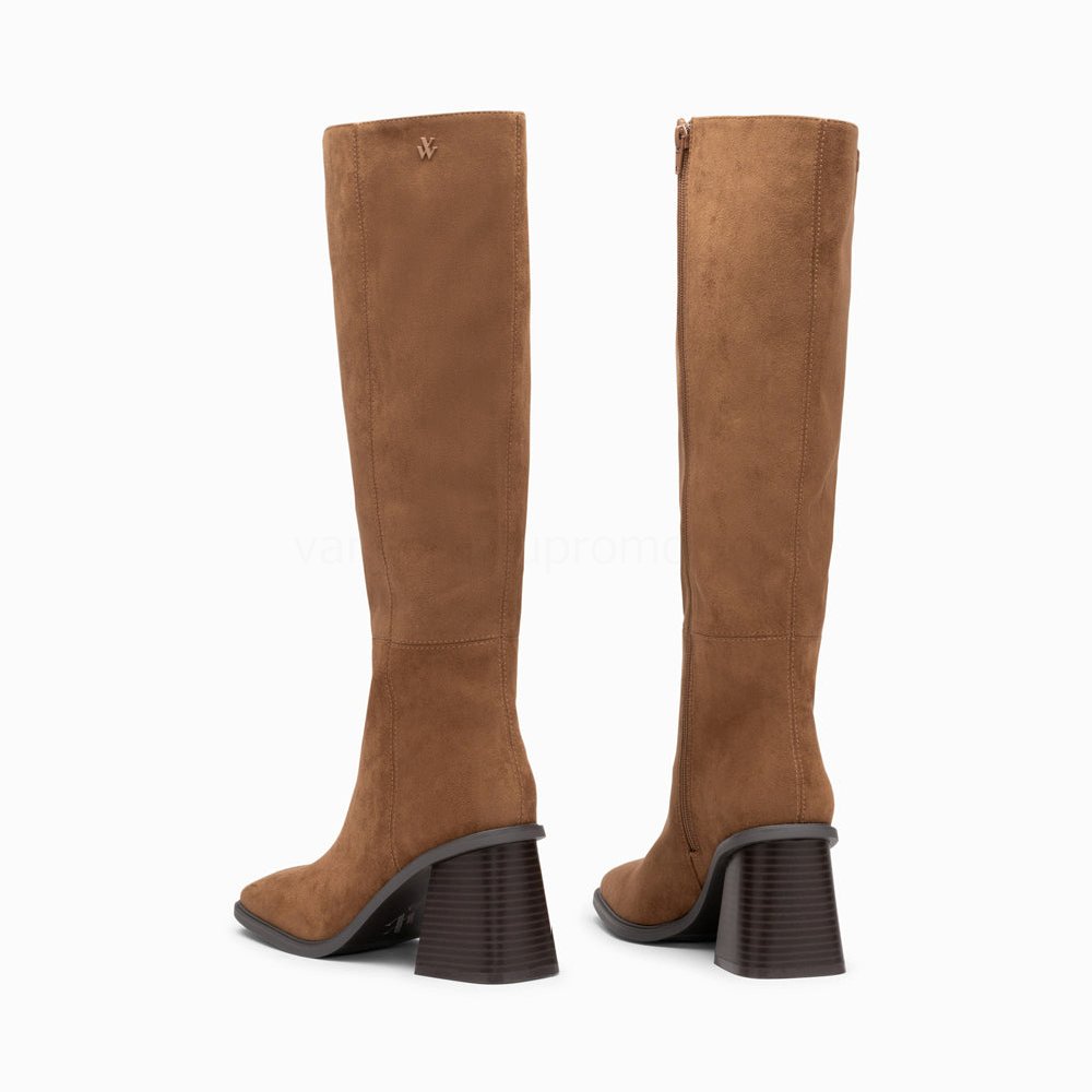 (image for) Bottes Rita Camel à Talon TrapèZe | Vanessawupromo.Com 650