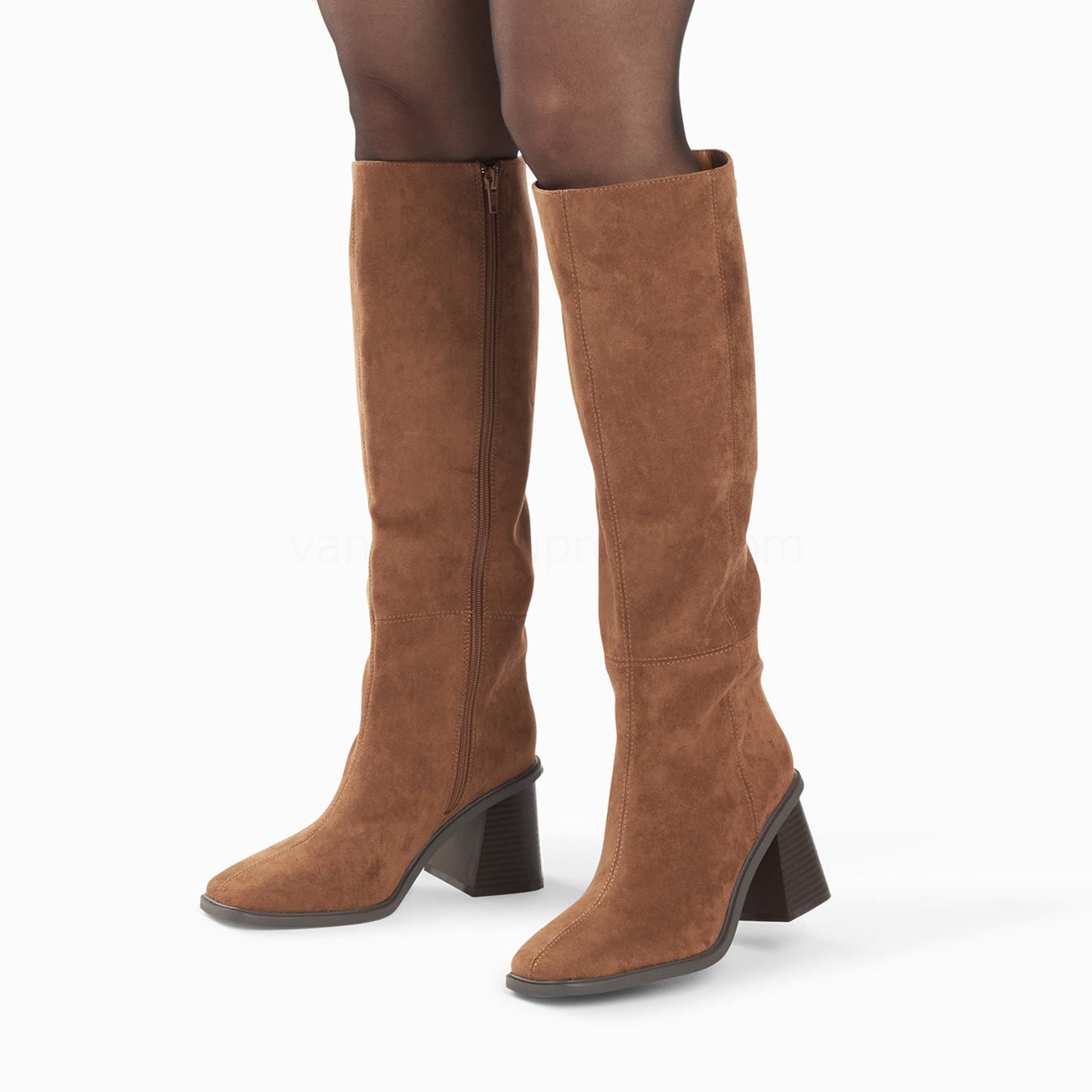 (image for) Bottes Rita Camel à Talon TrapèZe | Vanessawupromo.Com 650