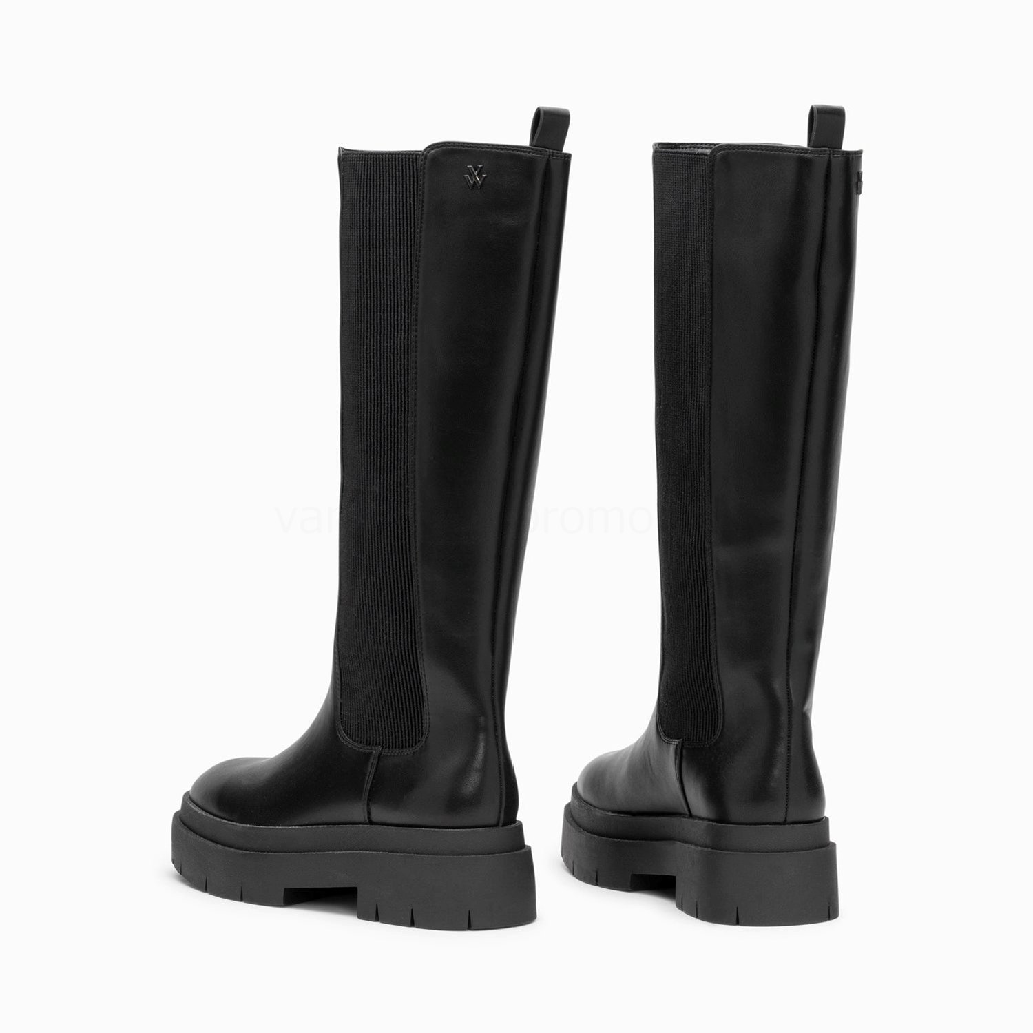 (image for) Bottes Jessica Noires à Semelles CrantéEs | Vanessawupromo.Com 651