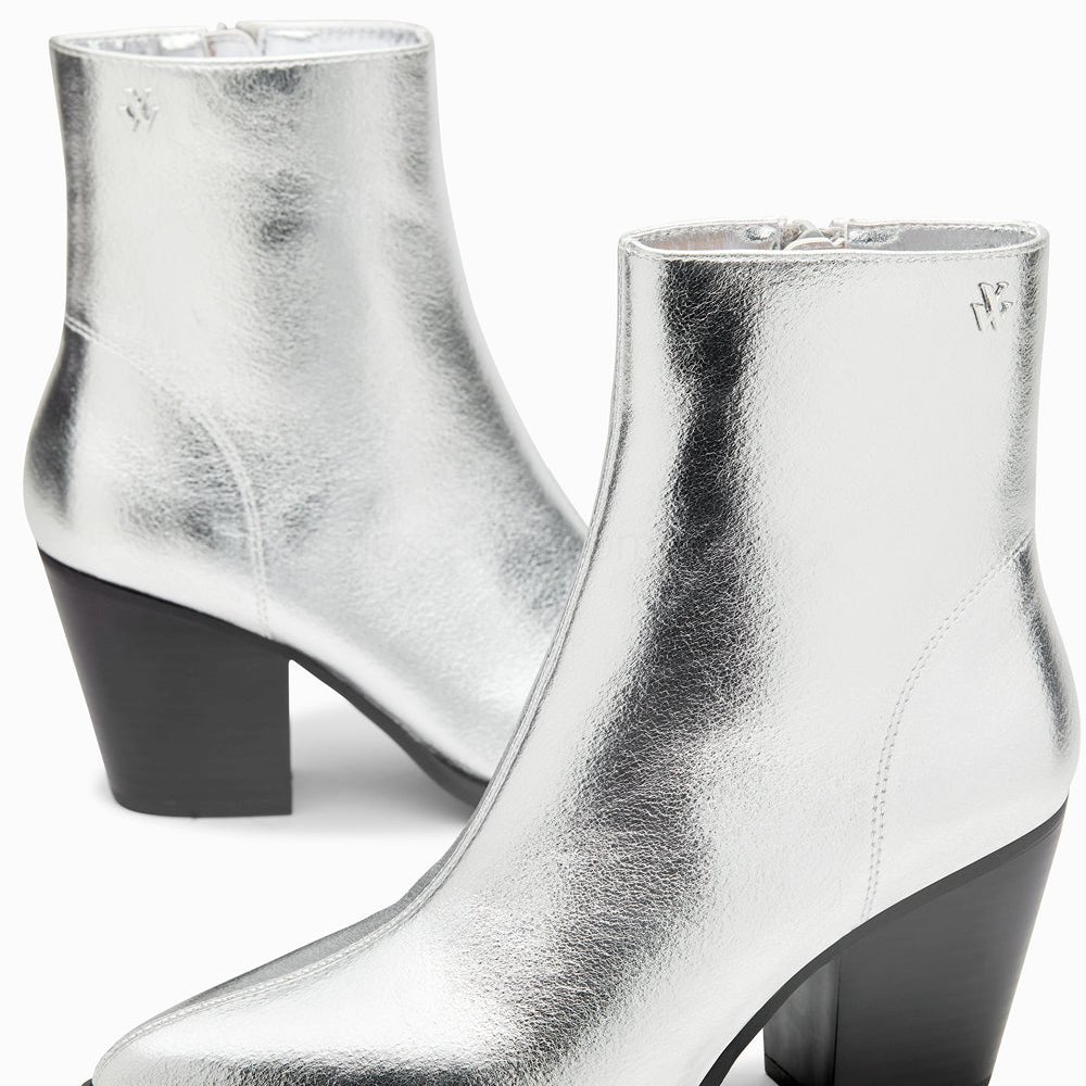 (image for) Bottines Santiags Dina Argent à Talon | Vanessawupromo.Com 647