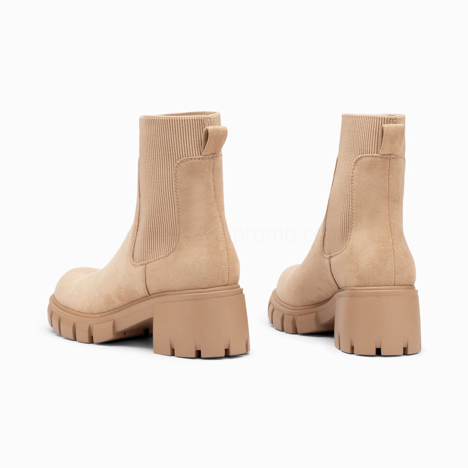 (image for) Bottines Chelsea ValéRie Beige à Talon Cranté | Vanessawupromo.Com 251