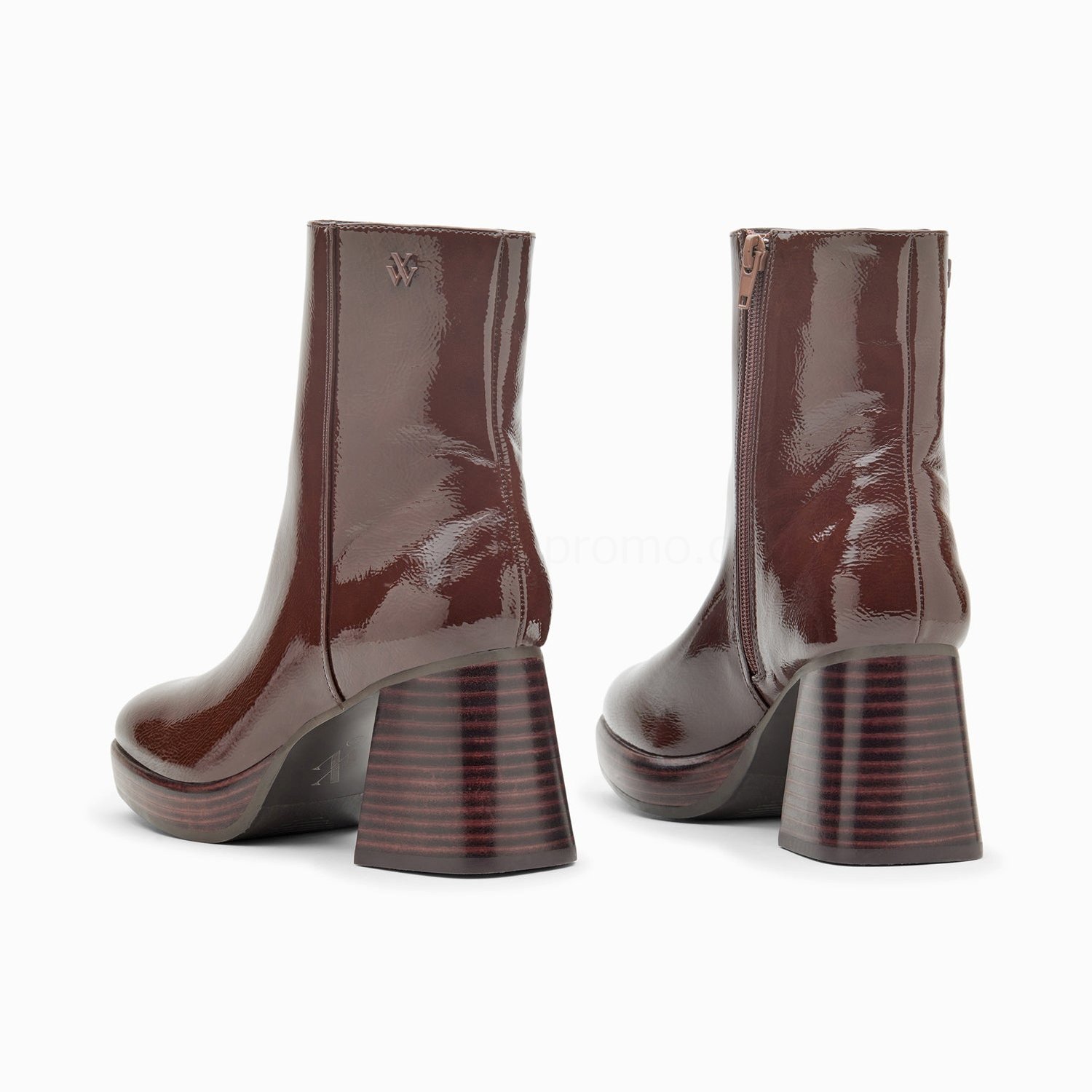 (image for) Bottines Marina Marron à Plateforme Et Talon Bois | Vanessawupromo.Com 655