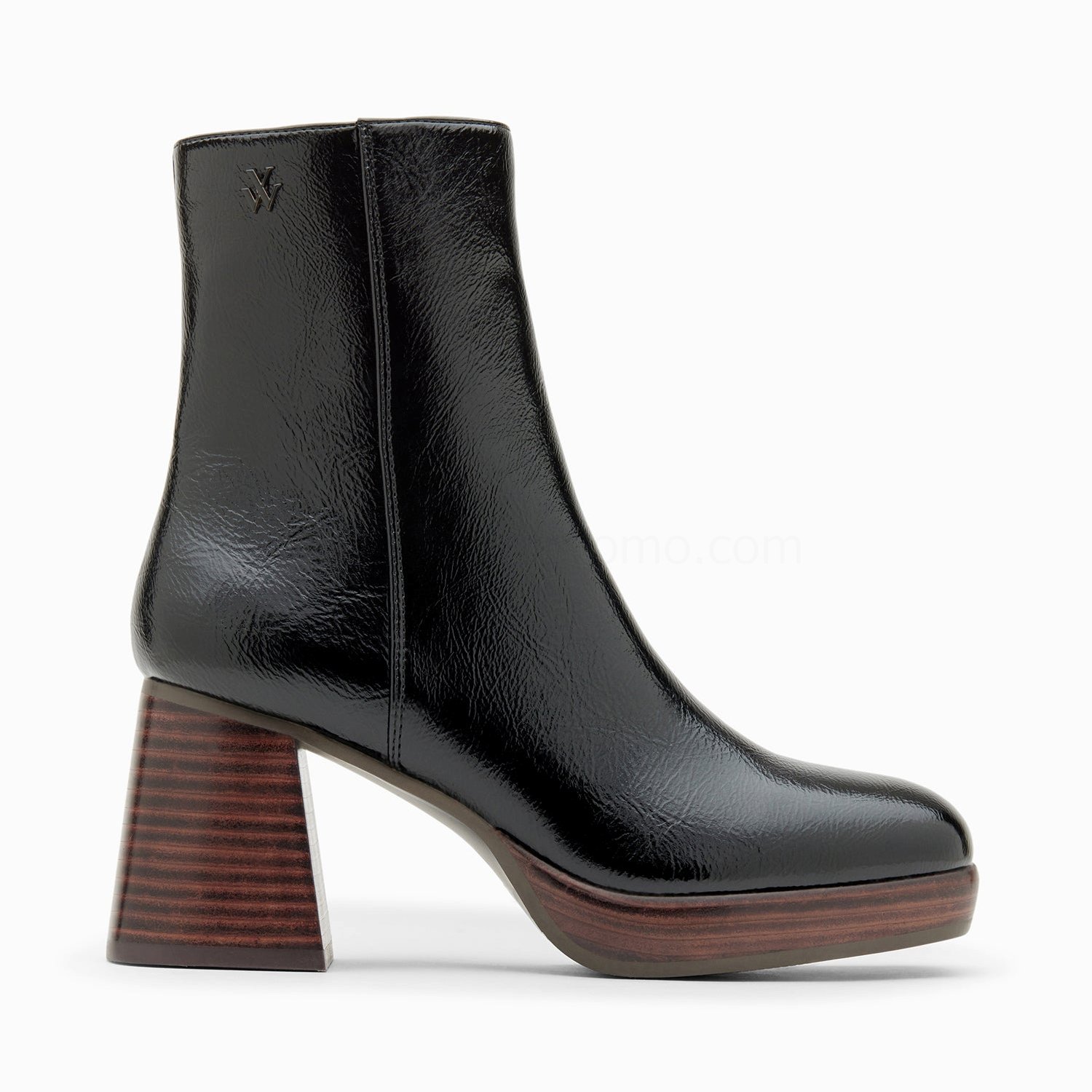 (image for) Bottines Marina Noires à Plateforme Et Talon Bois | Vanessawupromo.Com 215