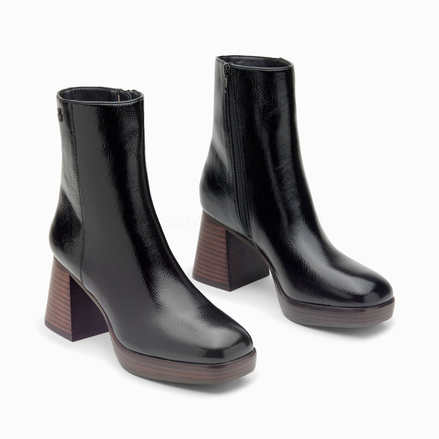 (image for) Bottines Marina Noires à Plateforme Et Talon Bois | Vanessawupromo.Com 215