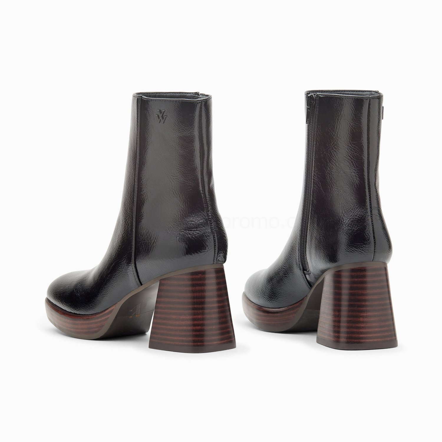 (image for) Bottines Marina Noires à Plateforme Et Talon Bois | Vanessawupromo.Com 215