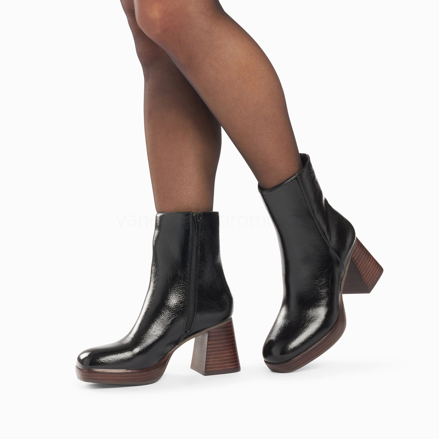 (image for) Bottines Marina Noires à Plateforme Et Talon Bois | Vanessawupromo.Com 215