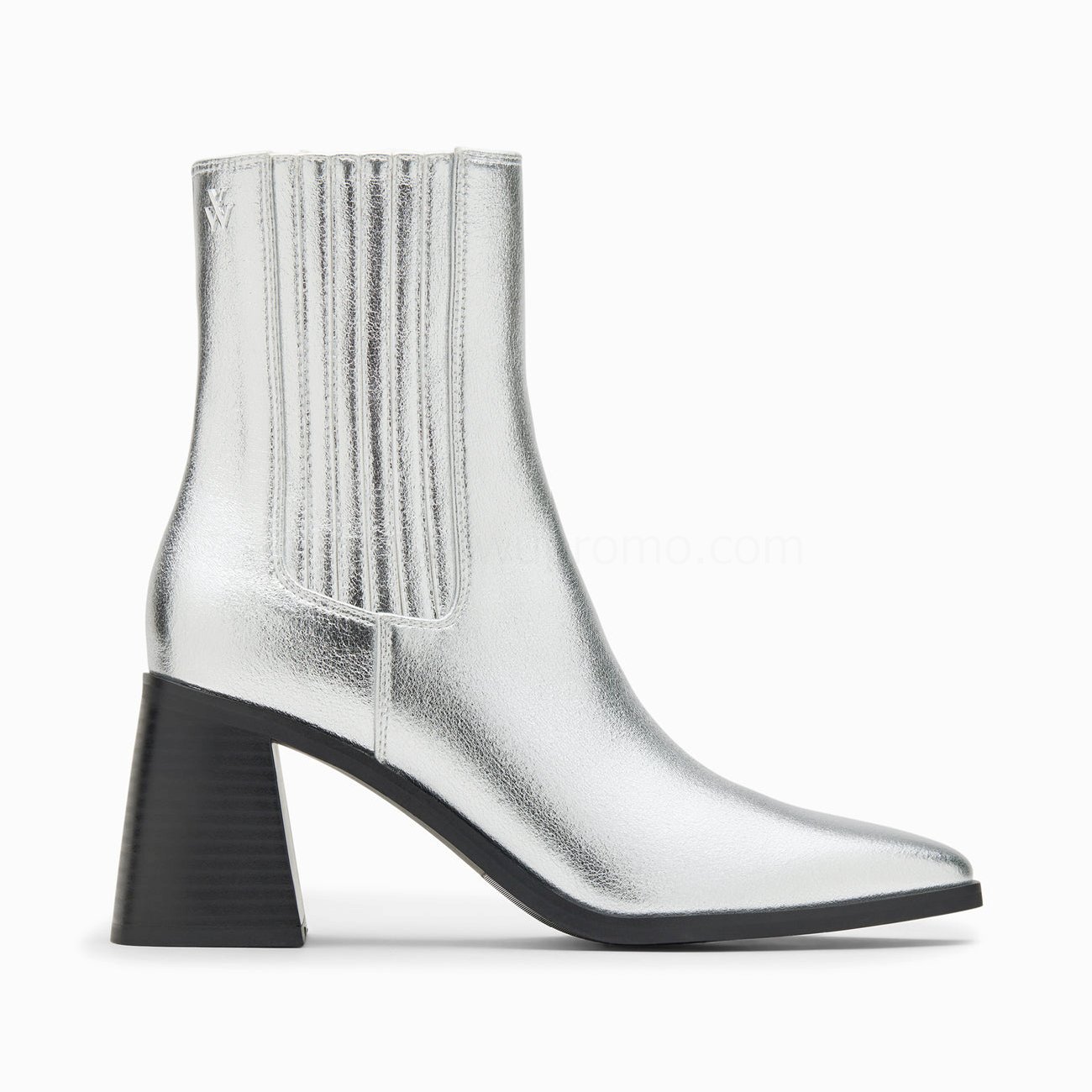 (image for) Bottines Montantes Taylor Argent à Talon TrapèZe | Vanessawupromo.Com 360