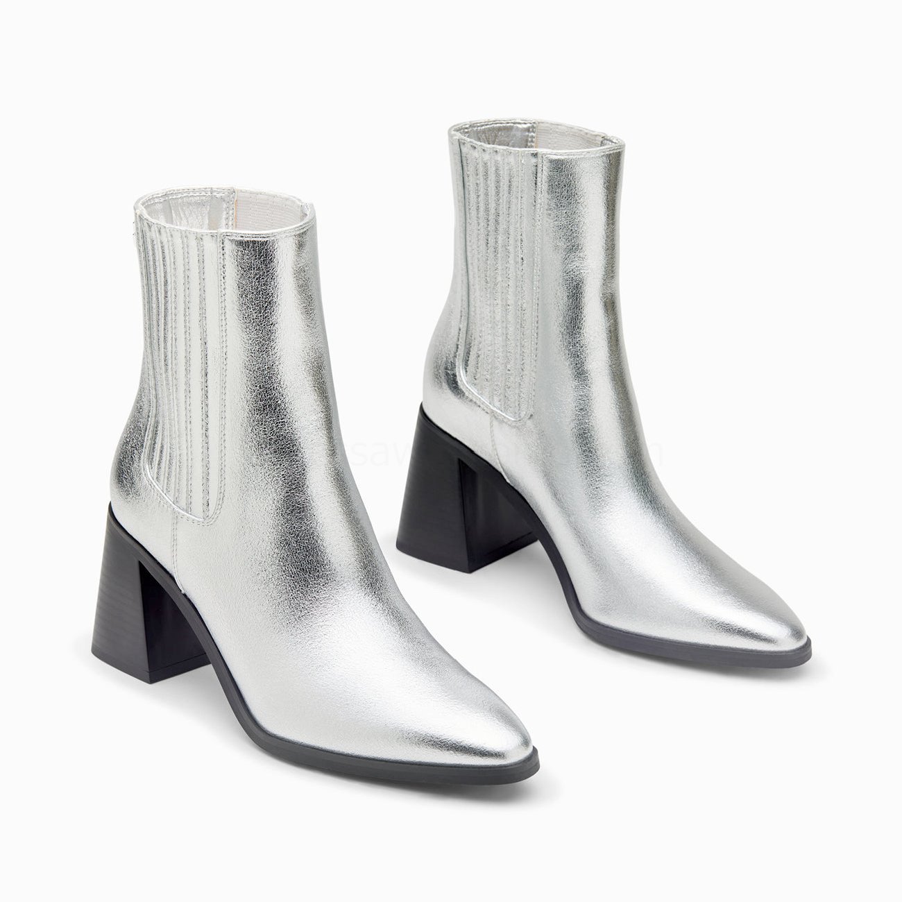 (image for) Bottines Montantes Taylor Argent à Talon TrapèZe | Vanessawupromo.Com 360