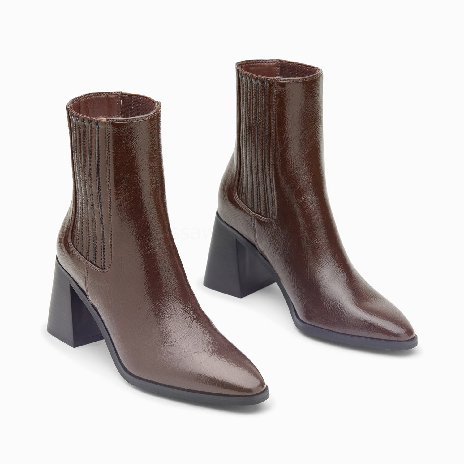 (image for) Bottines Montantes Taylor Marron à Talon TrapèZe | Vanessawupromo.Com 470