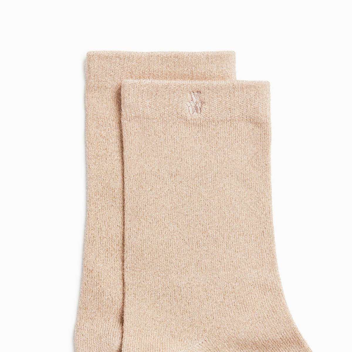 (image for) Chaussettes Quinn Beige Et Or Pailleté | Vanessawupromo.Com 776