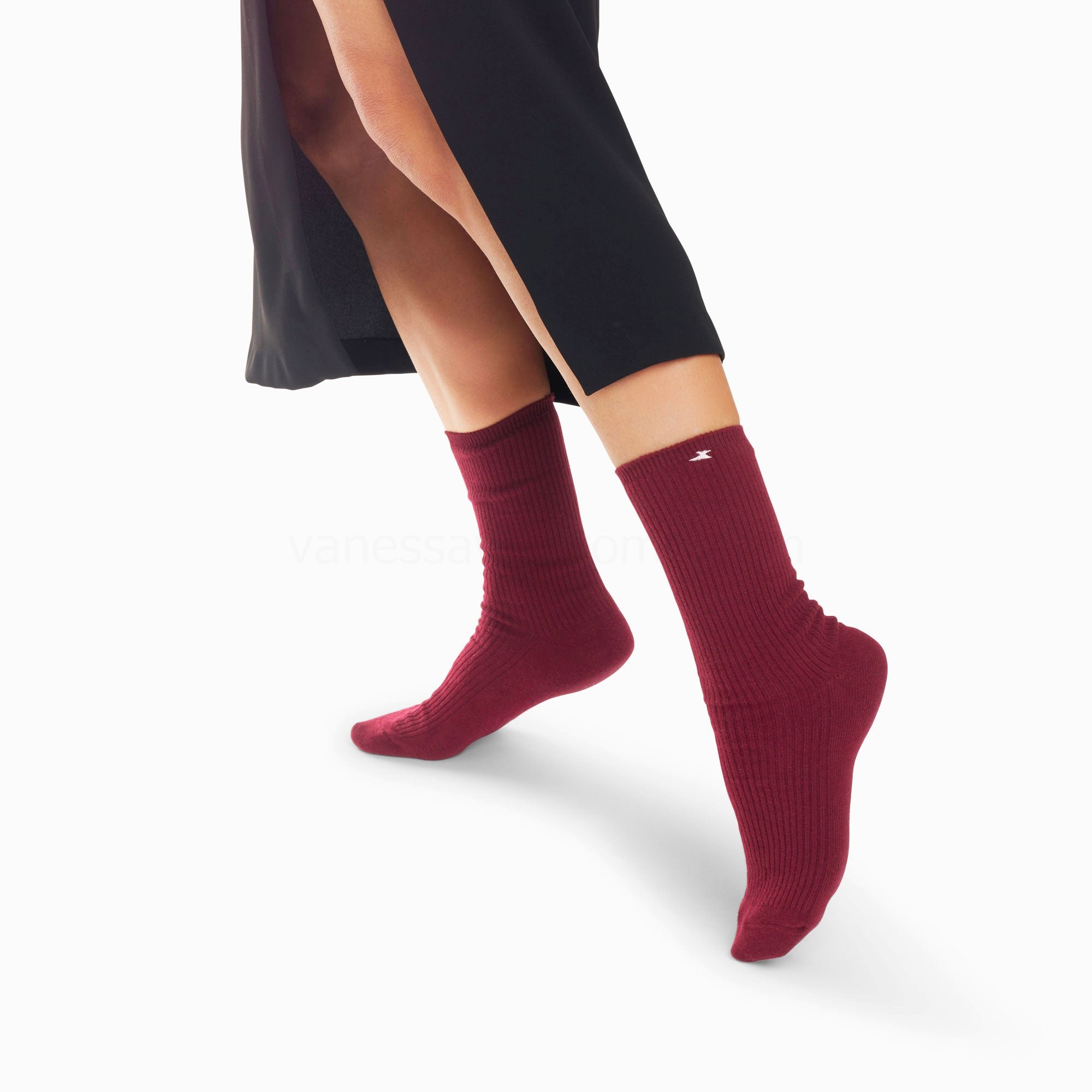 (image for) Chaussettes Ella Bordeaux CôTeléEs | Vanessawupromo.Com 764