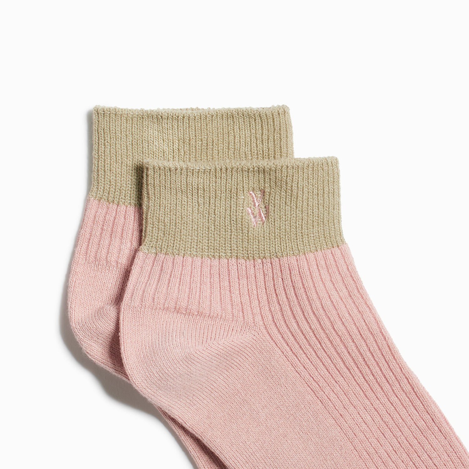 (image for) Chaussettes Courtes Lia Rose Et Kaki CôTeléEs | Vanessawupromo.Com 61