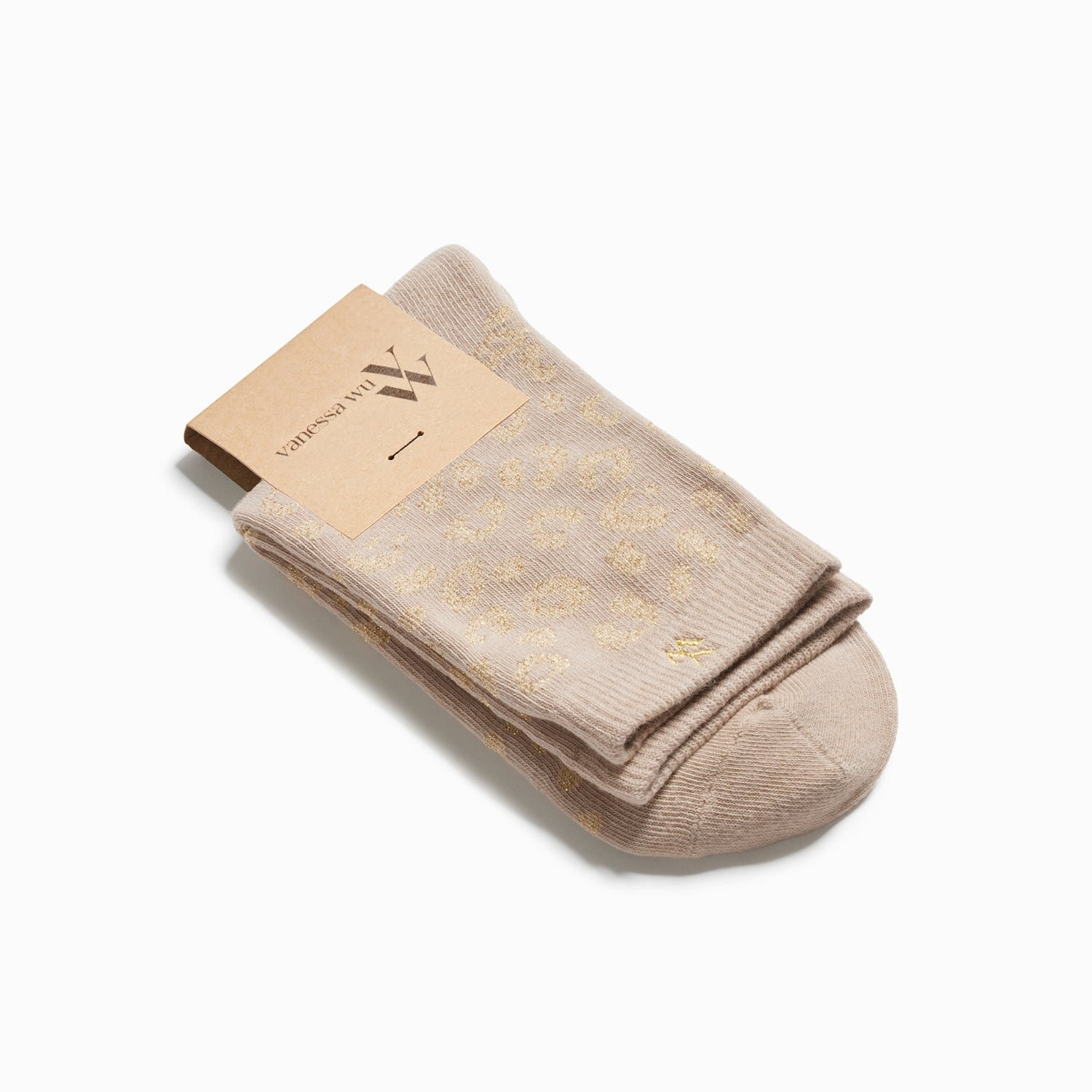 (image for) Chaussettes Tara Beige Et LéOpard Or | Vanessawupromo.Com 05