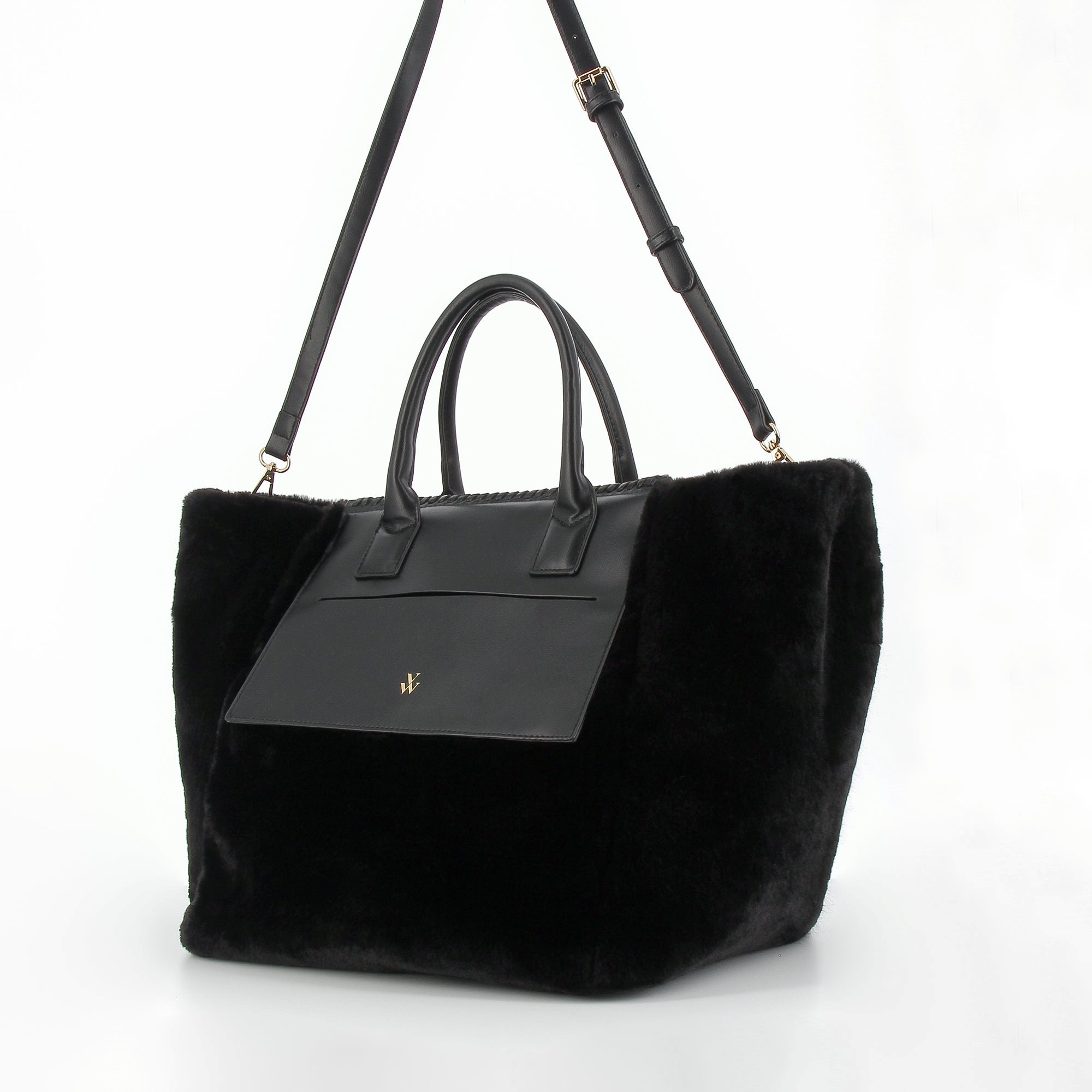 (image for) Cabas Christiane Noir En Fausse Fourrure | Vanessawupromo.Com 818