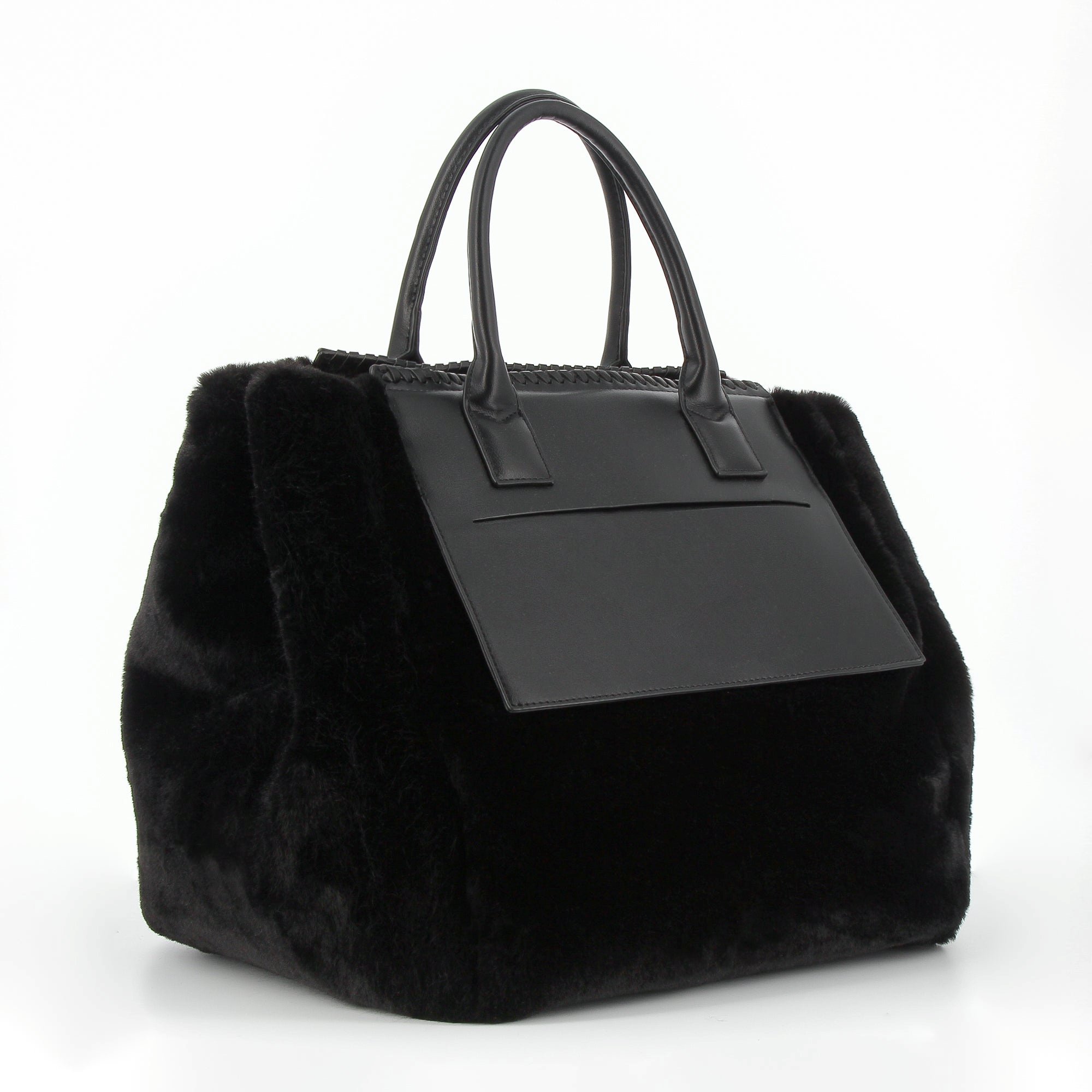 (image for) Cabas Christiane Noir En Fausse Fourrure | Vanessawupromo.Com 818