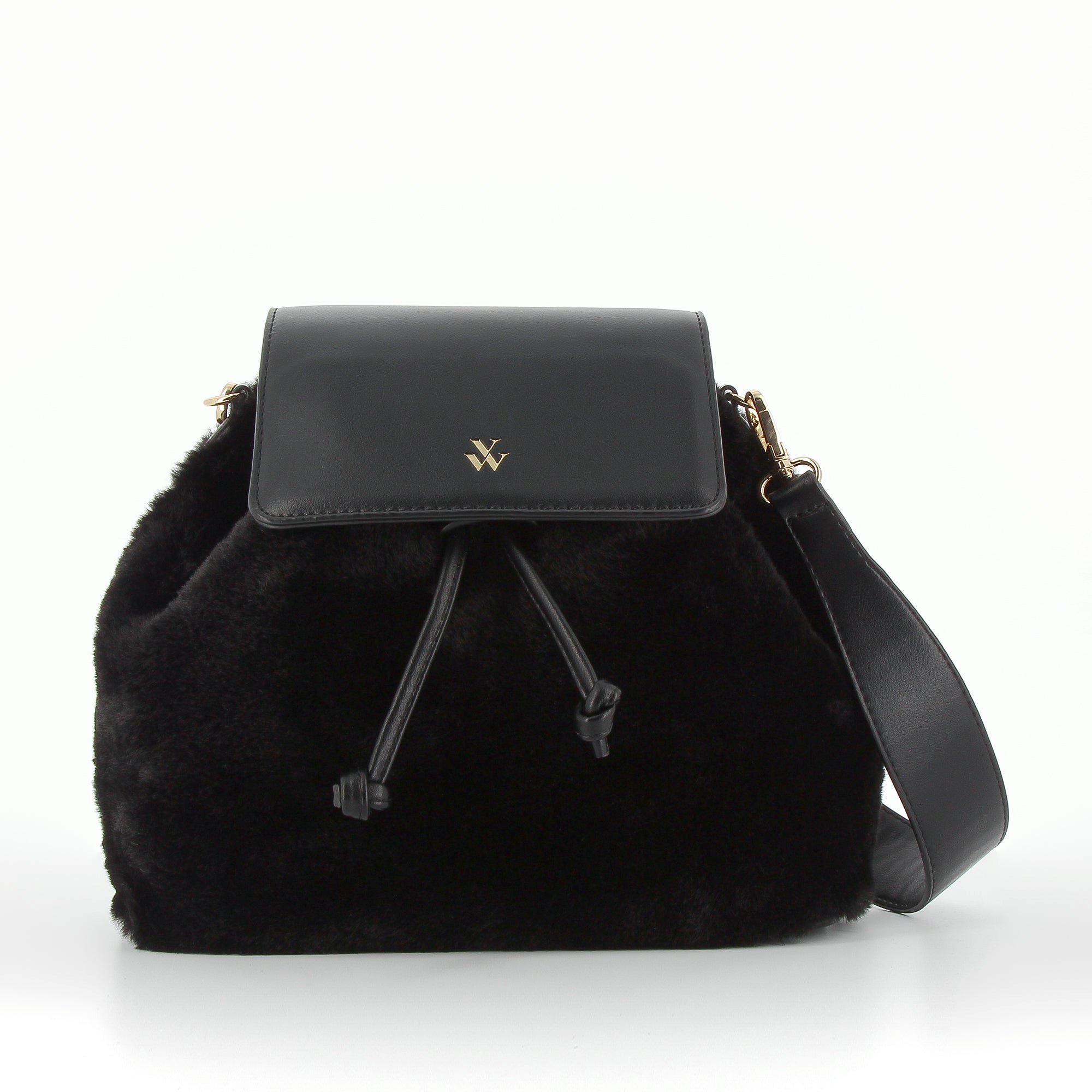 (image for) Sac à Dos Edith Noir En Fausse Fourrure | Vanessawupromo.Com 817