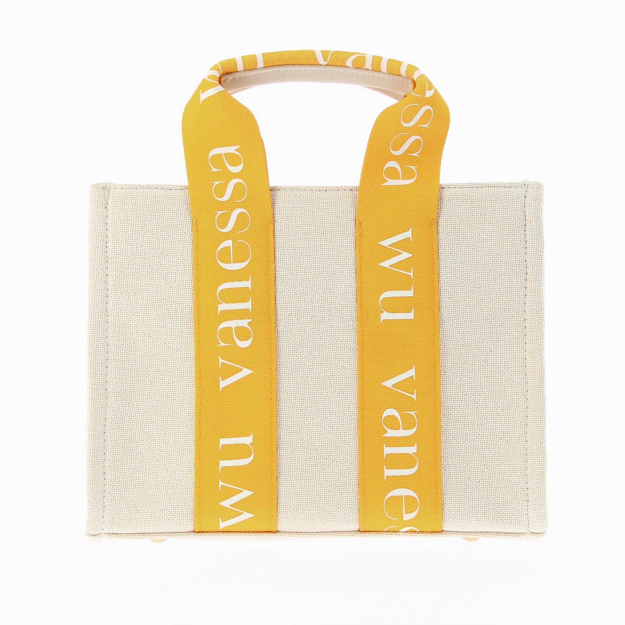 (image for) Petit Sac à Main Shopper Ophra Beige Et Jaune | Vanessawupromo.Com 811