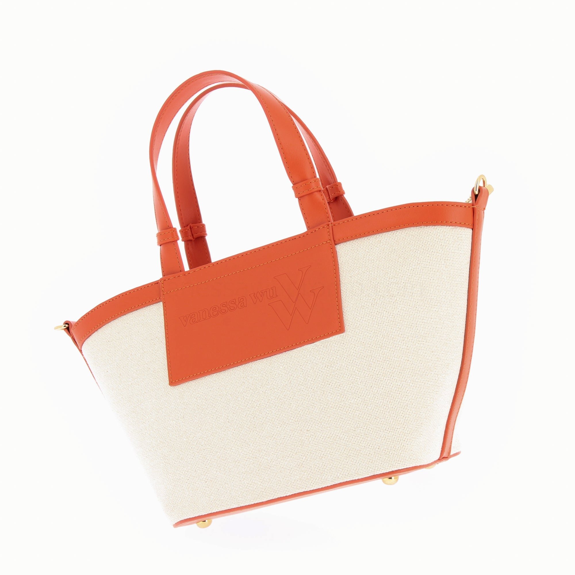 (image for) Petit Sac Cabas TrapèZe Eve Beige Et Orange | Vanessawupromo.Com 816